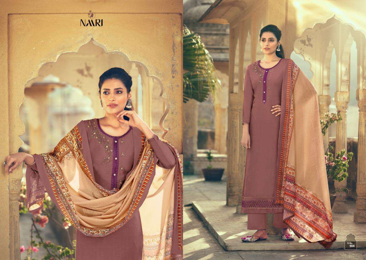 MITRA BY NAARI 901 TO 906 SERIES BEAUTIFUL SUITS COLORFUL STYLISH FANCY CASUAL WEAR & ETHNIC WEAR PARAMPARA SILK EMBROIDERED DRESSES AT WHOLESALE PRICE