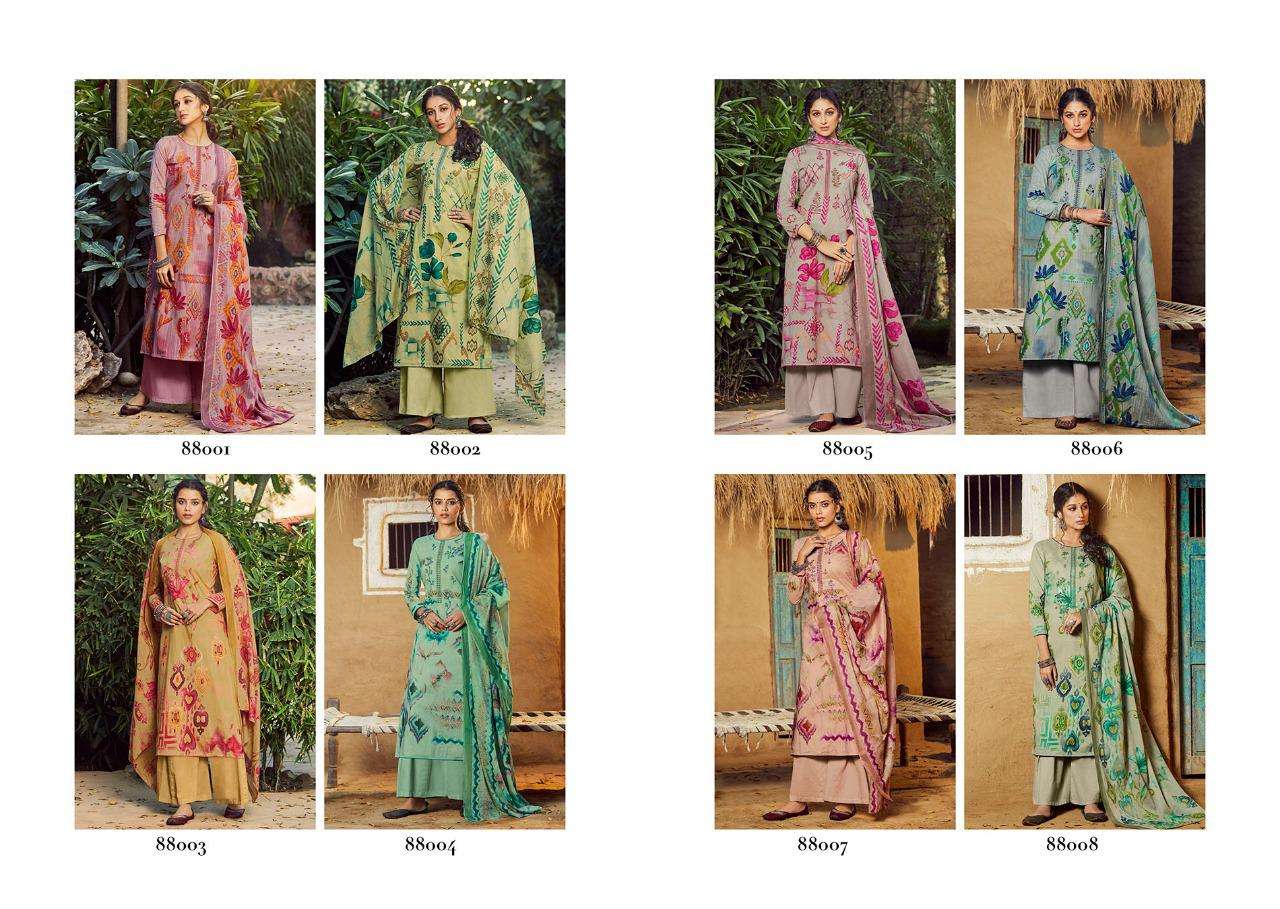 MAHNOOR BY KARVA DESIGNER STUDIO 88001 TO 88008 SERIES BEAUTIFUL SUITS COLORFUL STYLISH FANCY CASUAL WEAR & ETHNIC WEAR PURE LAWN COTTON EMBROIDERED DRESSES AT WHOLESALE PRICE