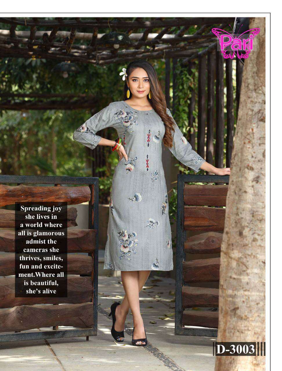NYSAA VOL-3 BY PARI 3001 TO 3008 SERIES DESIGNER STYLISH FANCY COLORFUL BEAUTIFUL PARTY WEAR & ETHNIC WEAR COLLECTION RAYON FOIL PRINT KURTIS AT WHOLESALE PRICE