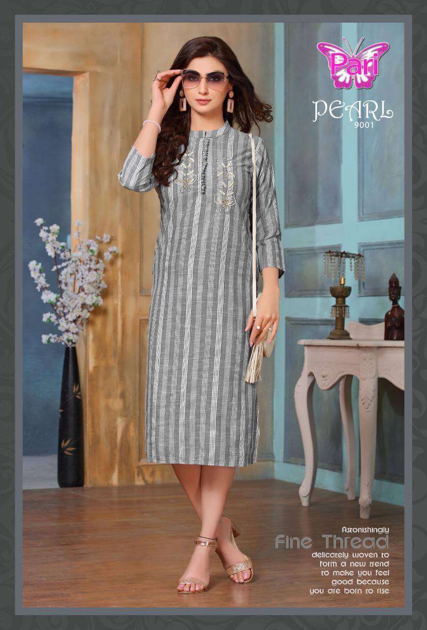 PEARL VOL-9 BY PARI 9001 TO 9008 SERIES DESIGNER STYLISH FANCY COLORFUL BEAUTIFUL PARTY WEAR & ETHNIC WEAR COLLECTION HEAVY RAYON KURTIS AT WHOLESALE PRICE