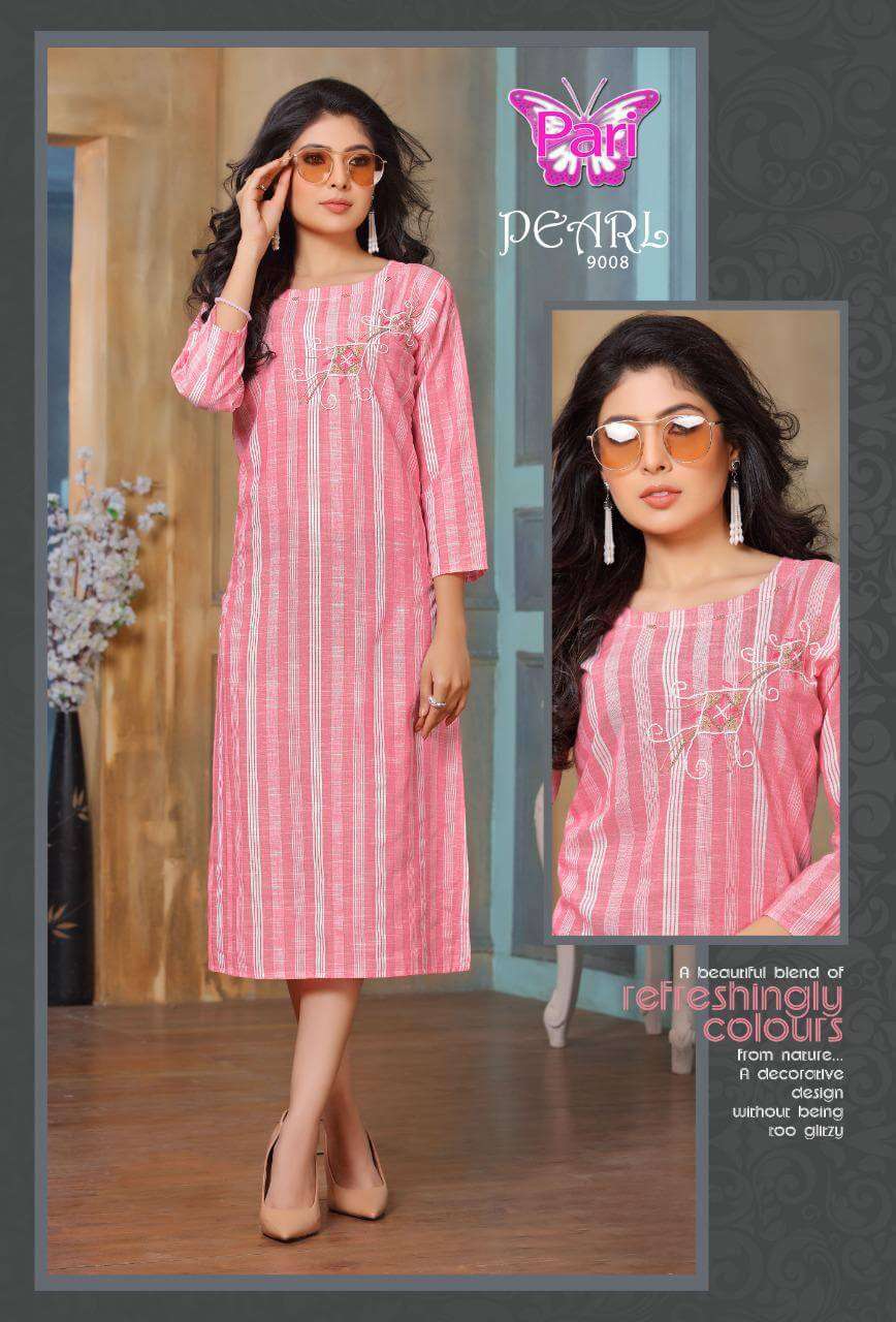 PEARL VOL-9 BY PARI 9001 TO 9008 SERIES DESIGNER STYLISH FANCY COLORFUL BEAUTIFUL PARTY WEAR & ETHNIC WEAR COLLECTION HEAVY RAYON KURTIS AT WHOLESALE PRICE