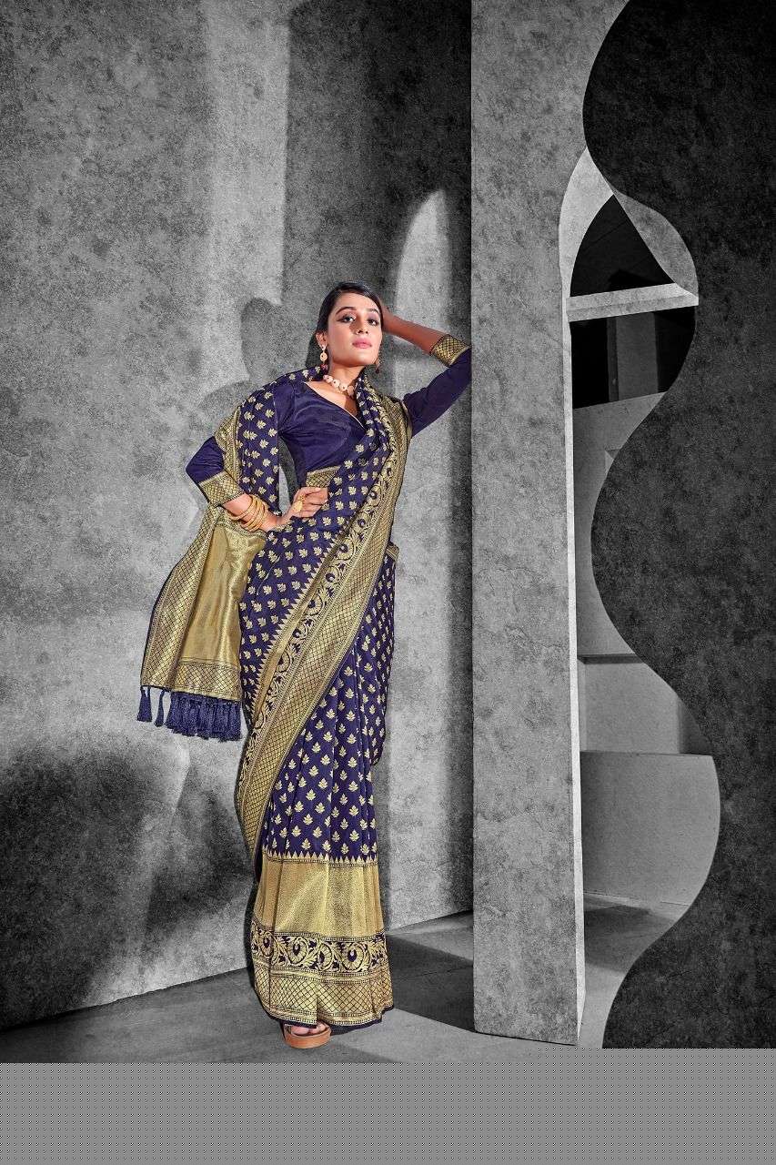 ASOPALAV SILK BY RAJYOG 1001 TO 1010 SERIES INDIAN TRADITIONAL WEAR COLLECTION BEAUTIFUL STYLISH FANCY COLORFUL PARTY WEAR & OCCASIONAL WEAR SOFT SILK SAREES AT WHOLESALE PRICE