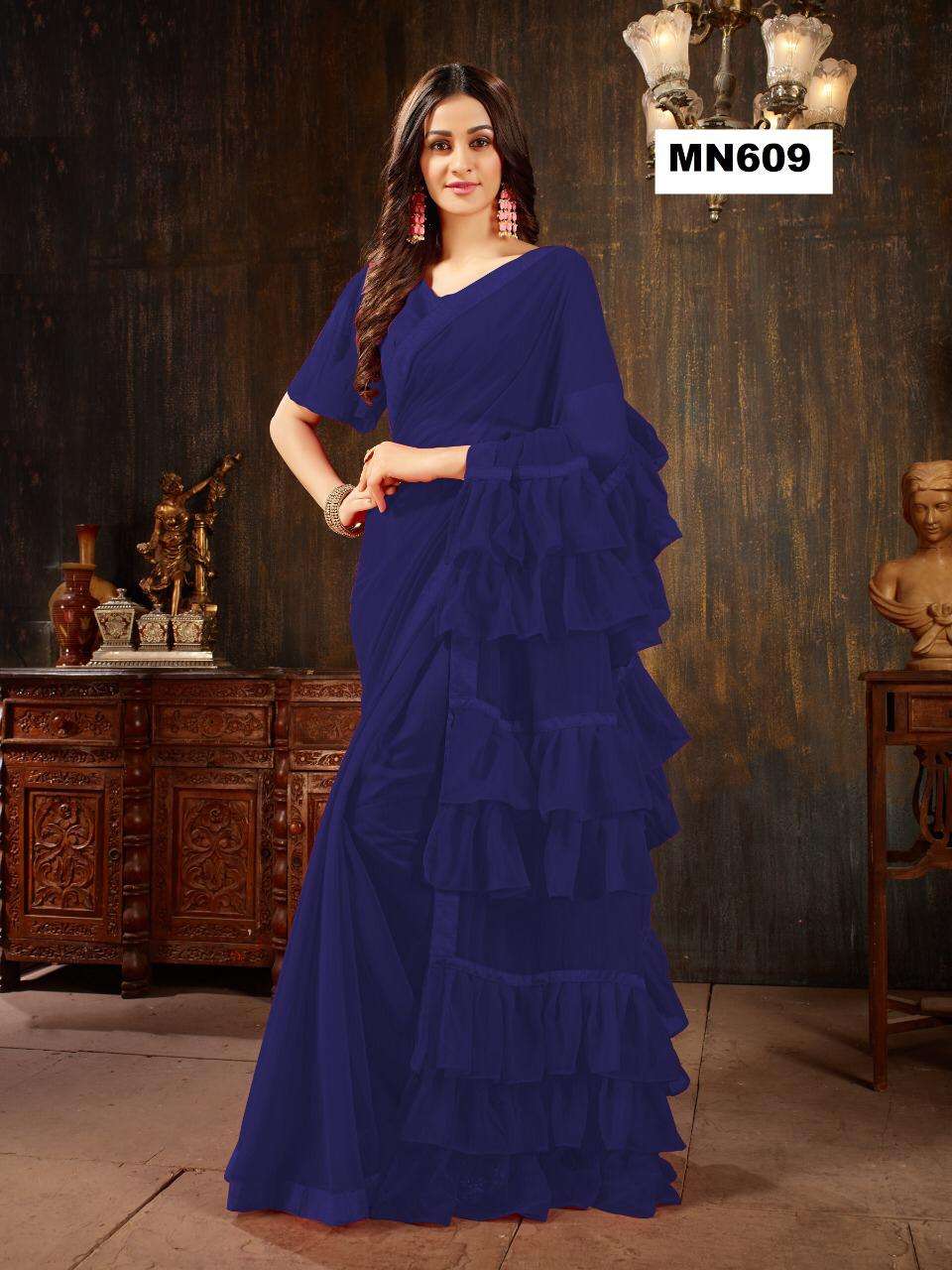 MANOHARI 601 SERIES BY MANOHARI INDIAN TRADITIONAL WEAR COLLECTION BEAUTIFUL STYLISH FANCY COLORFUL PARTY WEAR & OCCASIONAL WEAR GEORGETTE SAREES AT WHOLESALE PRICE