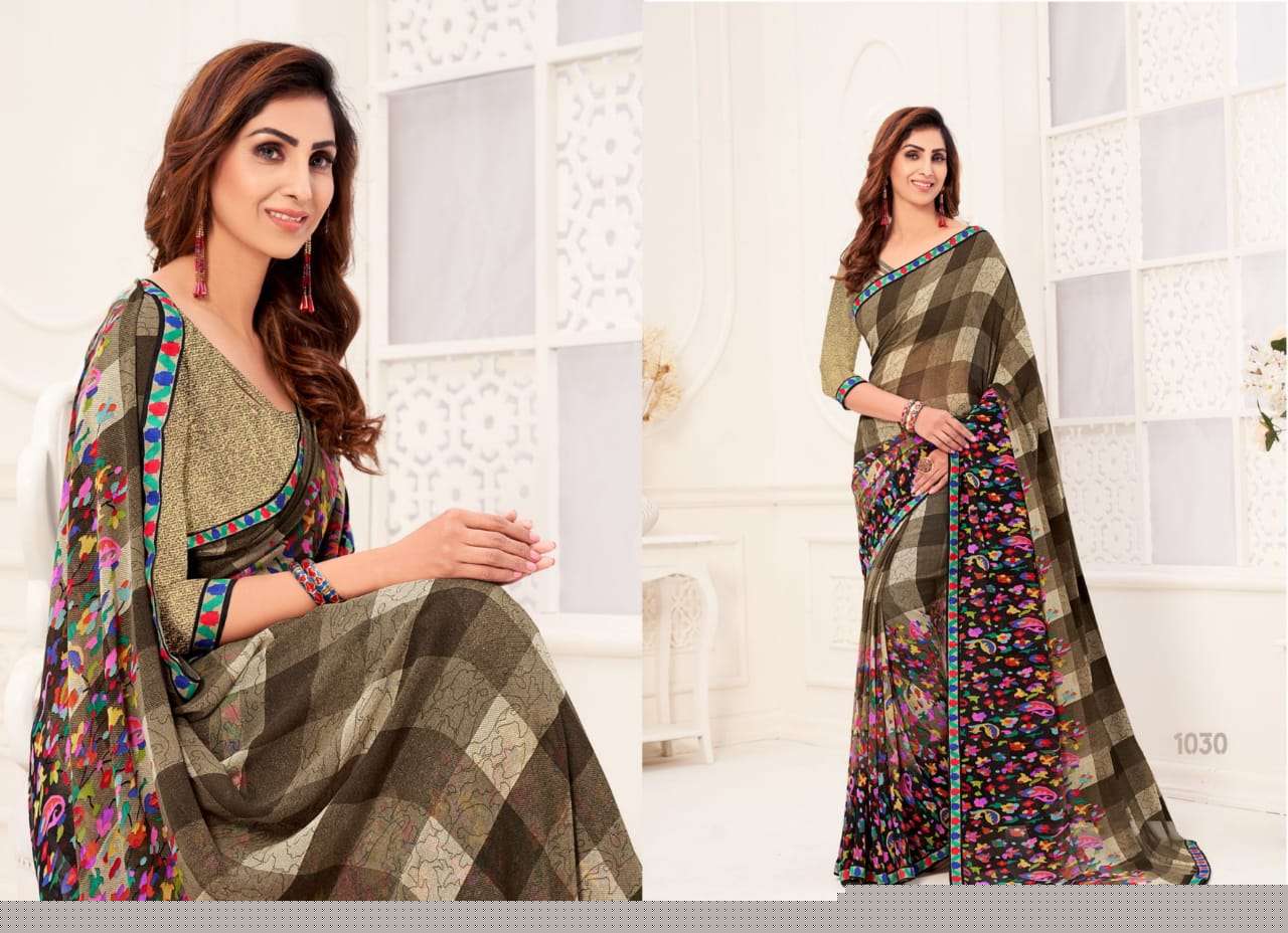 APSARA VOL-4 BY ALVEERA 1029 TO 1036 SERIES INDIAN TRADITIONAL WEAR COLLECTION BEAUTIFUL STYLISH FANCY COLORFUL PARTY WEAR & OCCASIONAL WEAR GEORGETTE PRINT SAREES AT WHOLESALE PRICE