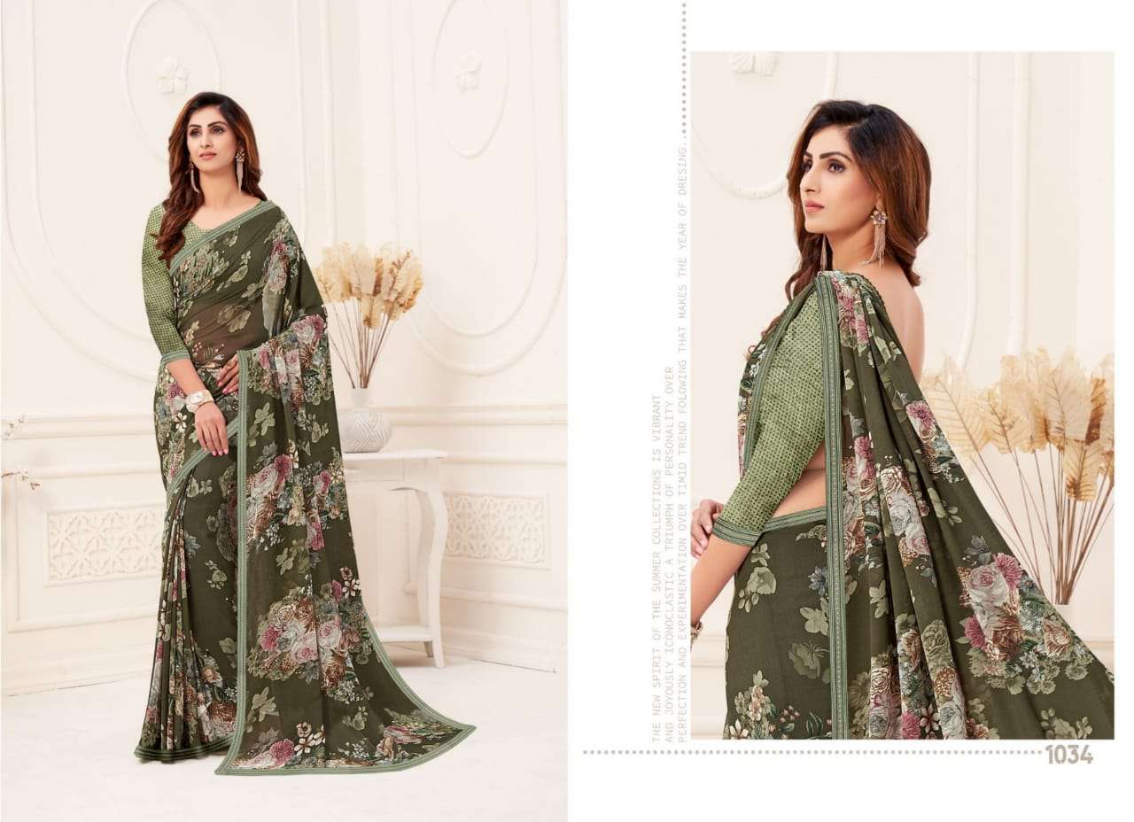 APSARA VOL-4 BY ALVEERA 1029 TO 1036 SERIES INDIAN TRADITIONAL WEAR COLLECTION BEAUTIFUL STYLISH FANCY COLORFUL PARTY WEAR & OCCASIONAL WEAR GEORGETTE PRINT SAREES AT WHOLESALE PRICE
