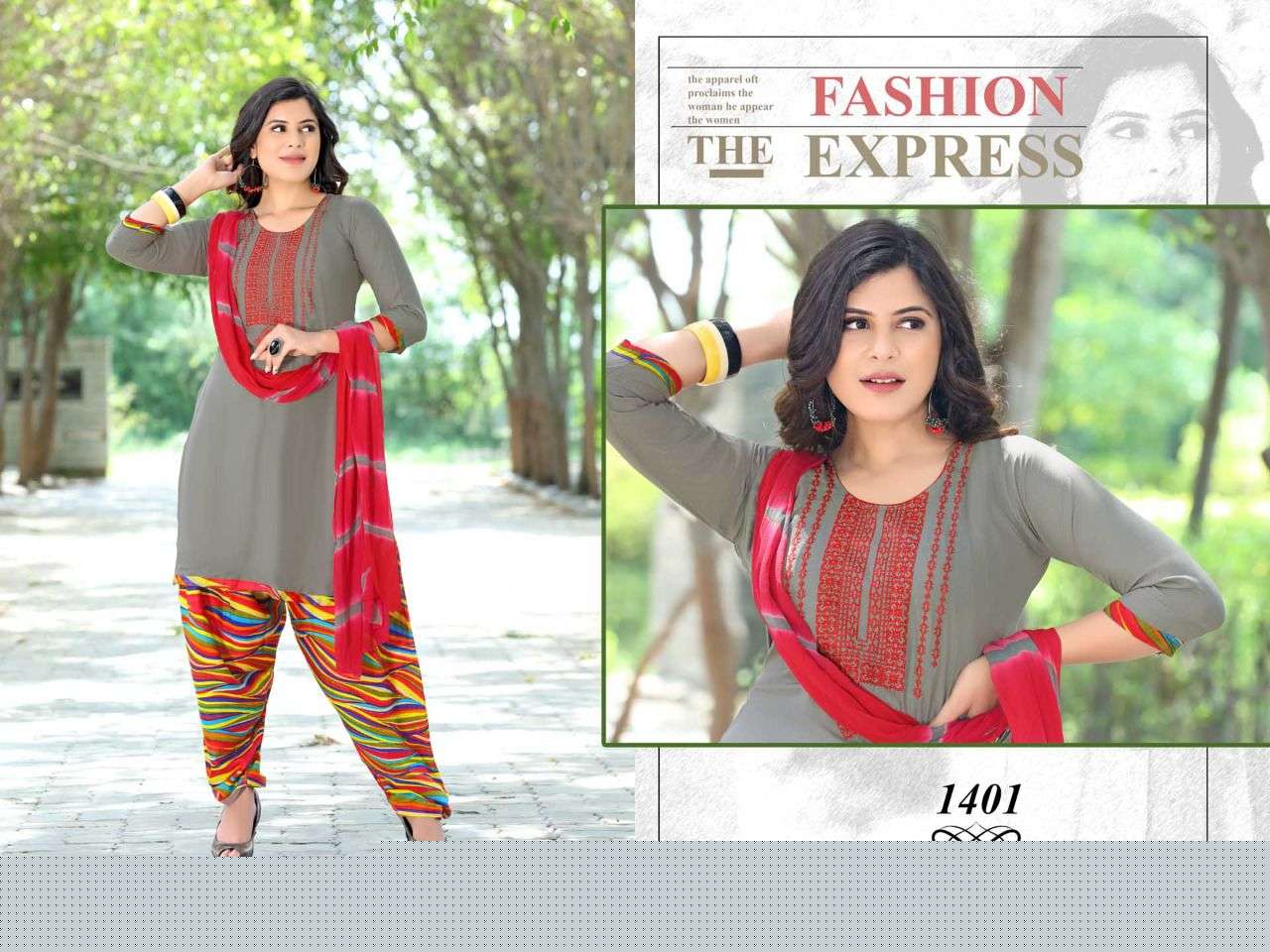 SONAM BY TRENDY 1401 TO 1408 SERIES BEAUTIFUL PATIYALA SUITS COLORFUL STYLISH FANCY CASUAL WEAR & ETHNIC WEAR RAYON EMBROIDERED DRESSES AT WHOLESALE PRICE