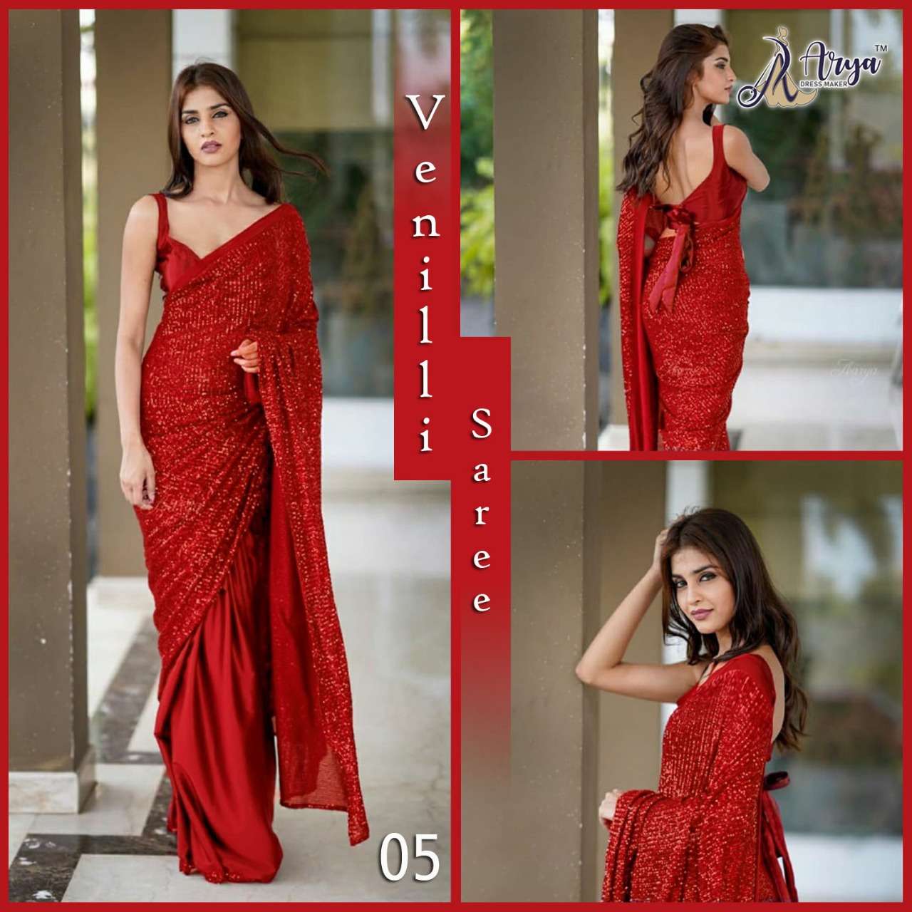 VENILLI BY ARYA DRESS MAKER 01 TO 06 SERIES INDIAN TRADITIONAL WEAR COLLECTION BEAUTIFUL STYLISH FANCY COLORFUL PARTY WEAR & OCCASIONAL WEAR DOLA SILK SAREES AT WHOLESALE PRICE