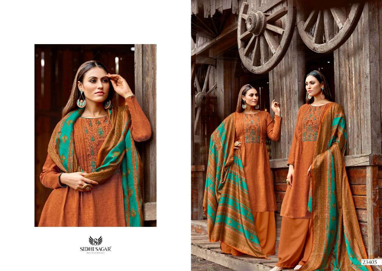 HANSIKA BY SIDDHI SAGAR 23401 TO 23408 SERIES BEAUTIFUL STYLISH SUITS FANCY COLORFUL CASUAL WEAR & ETHNIC WEAR & READY TO WEAR PURE PASHMINA PRINT WITH EMBROIDERED DRESSES AT WHOLESALE PRICE