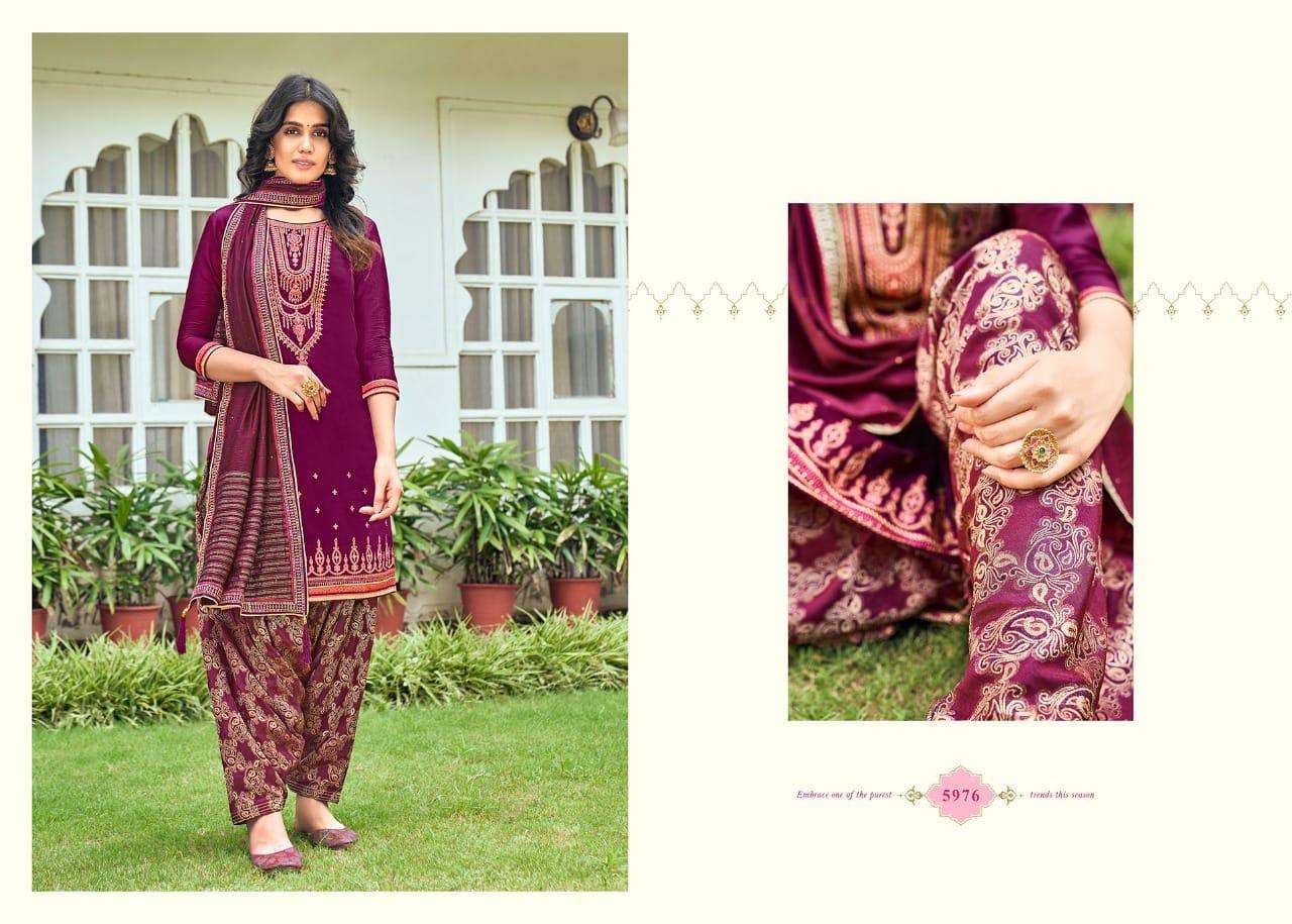 SHANGAR BY PATIYALA HOUSE VOL-21 BY KESSI FABRICS 5971 TO 5978 SERIES BEAUTIFUL COLORFUL STYLISH PRETTY PARTY WEAR CASUAL WEAR OCCASIONAL WEAR JAM SILK WITH EMBROIDERY DRESSES AT WHOLESALE PRICE