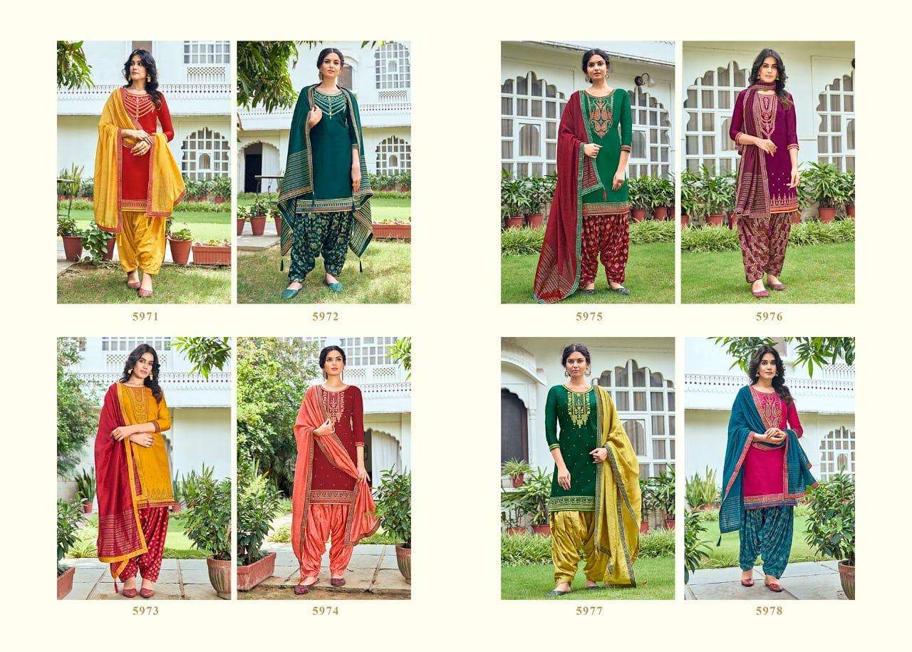 SHANGAR BY PATIYALA HOUSE VOL-21 BY KESSI FABRICS 5971 TO 5978 SERIES BEAUTIFUL COLORFUL STYLISH PRETTY PARTY WEAR CASUAL WEAR OCCASIONAL WEAR JAM SILK WITH EMBROIDERY DRESSES AT WHOLESALE PRICE