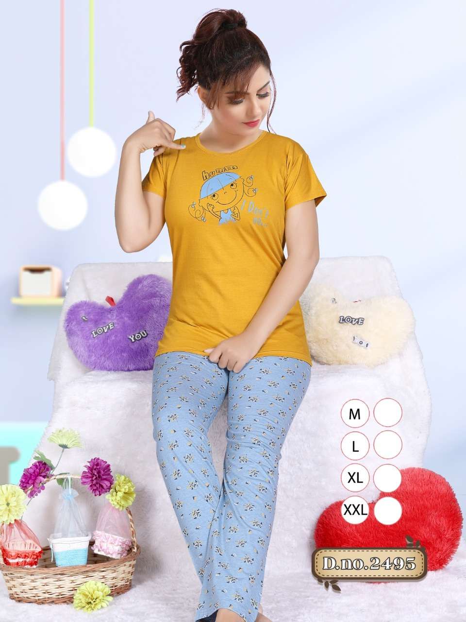 KAVYANSHIKA VOL-166 BY KAVYANSHIKA 2494 TO 2499 SERIES BEAUTIFUL STYLISH FANCY COLORFUL CASUAL WEAR & ETHNIC WEAR COTTON HOSIERY GOWNS AT WHOLESALE PRICE