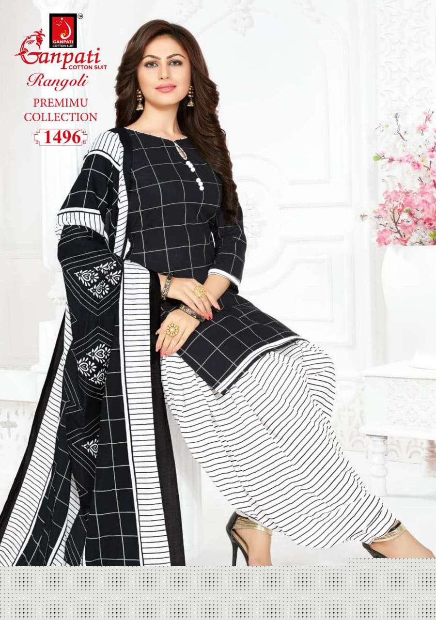 RANGOLI PREMIUM COLLECTION BY GANPATI COTTON SUIT 1481 TO 1504 SERIES BEAUTIFUL SUITS STYLISH FANCY COLORFUL CASUAL WEAR & ETHNIC WEAR COTTON DRESSES AT WHOLESALE PRICE