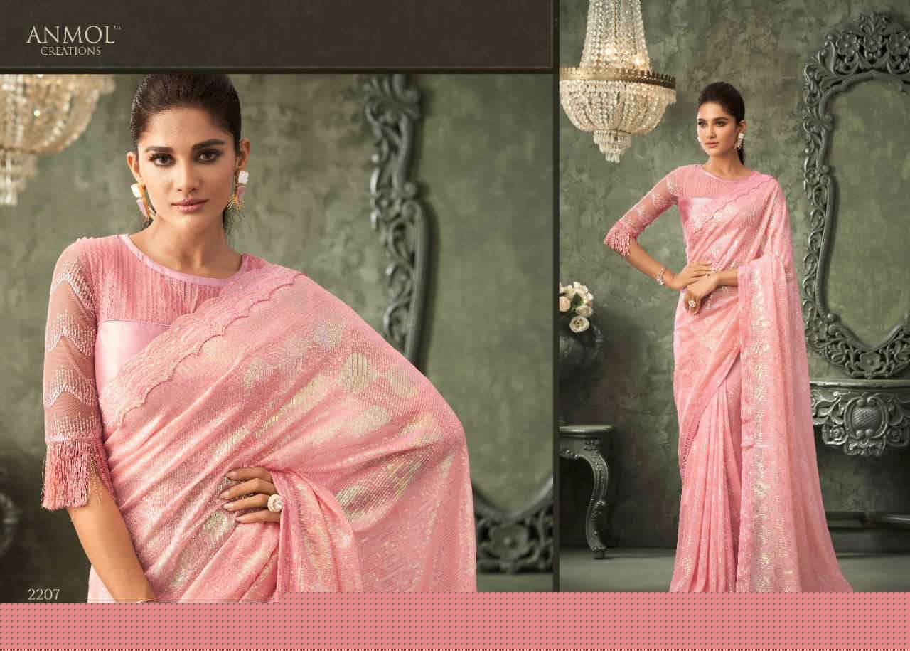 INNARA VOL-2 BY ANMOL CREATION 2201 TO 2211 SERIES INDIAN TRADITIONAL WEAR COLLECTION BEAUTIFUL STYLISH FANCY COLORFUL PARTY WEAR & OCCASIONAL WEAR GEORGETTE SAREES AT WHOLESALE PRICE