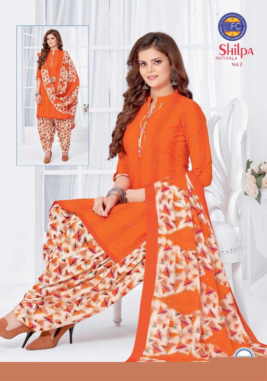 SHILPA PATIYALA VOL-2 BY MFC 2001 TO 2012 SERIES BEAUTIFUL SUITS COLORFUL STYLISH FANCY CASUAL WEAR & ETHNIC WEAR PURE COTTON DRESSES AT WHOLESALE PRICE
