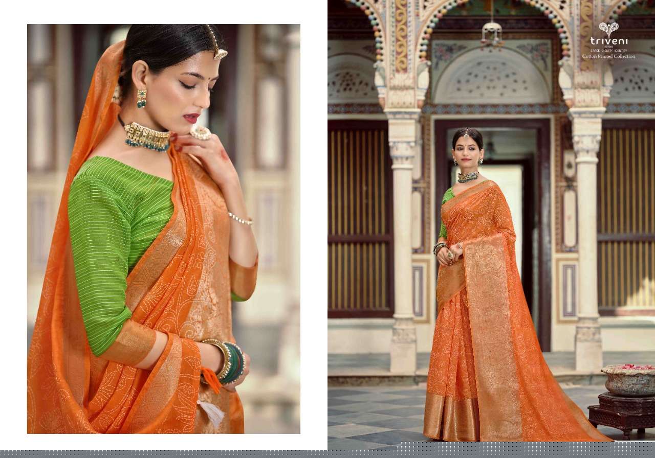 RANGRITI BY TRIVENI 12081 TO 12088 SERIES INDIAN TRADITIONAL WEAR COLLECTION BEAUTIFUL STYLISH FANCY COLORFUL PARTY WEAR & OCCASIONAL WEAR LINEN COTTON SAREES AT WHOLESALE PRICE