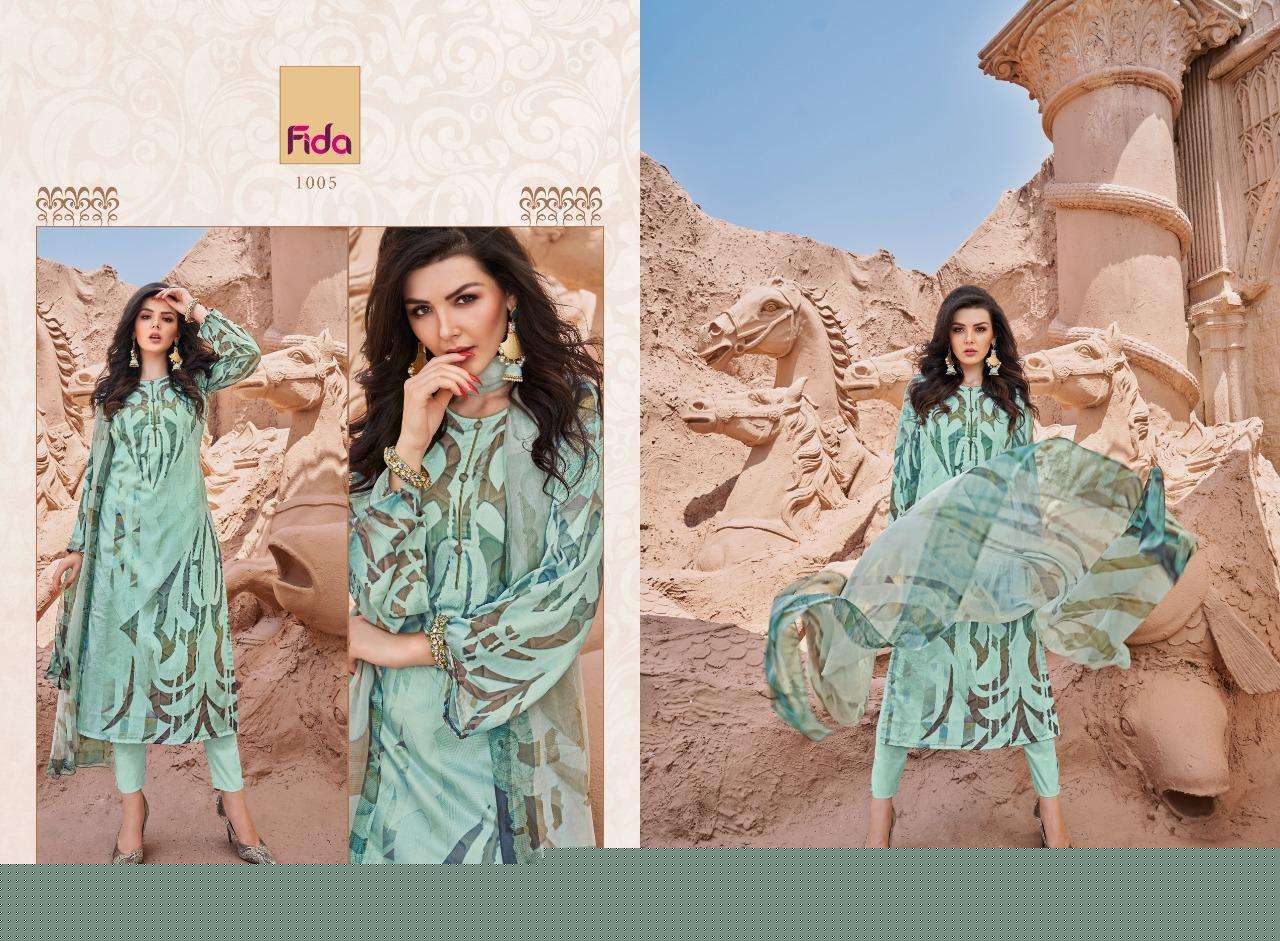 KIMAYA BY FIDA 1001 TO 1006 SERIES BEAUTIFUL SUITS COLORFUL STYLISH FANCY CASUAL WEAR & ETHNIC WEAR PASHMINA WOOL PRINT DRESSES AT WHOLESALE PRICE