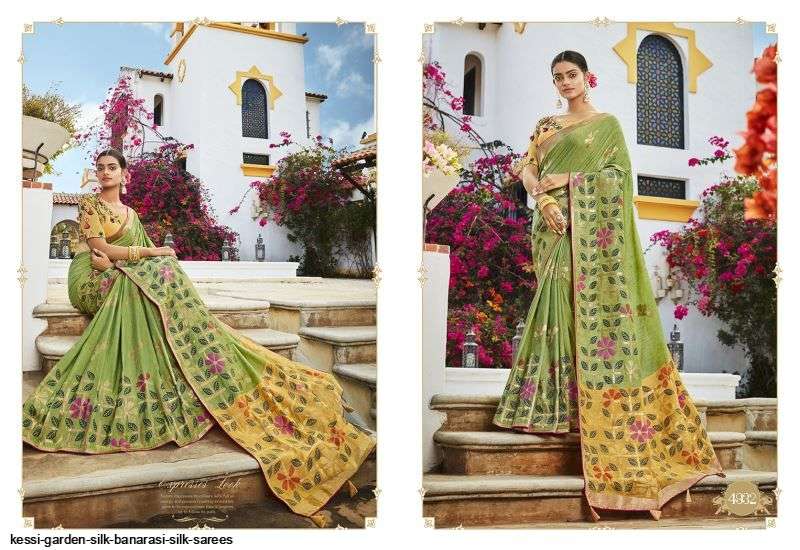 GARDEN SILK BY KESSI FABRICS 4931 TO 4940 SERIES INDIAN TRADITIONAL WEAR COLLECTION BEAUTIFUL STYLISH FANCY COLORFUL PARTY WEAR & OCCASIONAL WEAR COTTON BANARASI SILK SAREES AT WHOLESALE PRICE