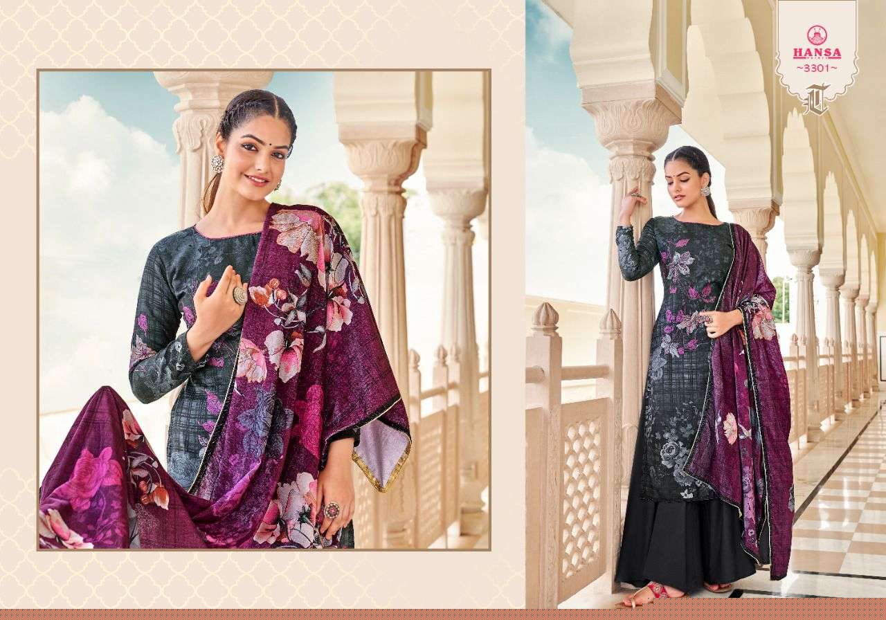 Makhmal By Hansa Prints 3301 To 3306 Series Beautiful Stylish Suits Fancy Colorful Casual Wear & Ethnic Wear & Ready To Wear Pashmina Digital Print With Hand Work Dresses At Wholesale Price