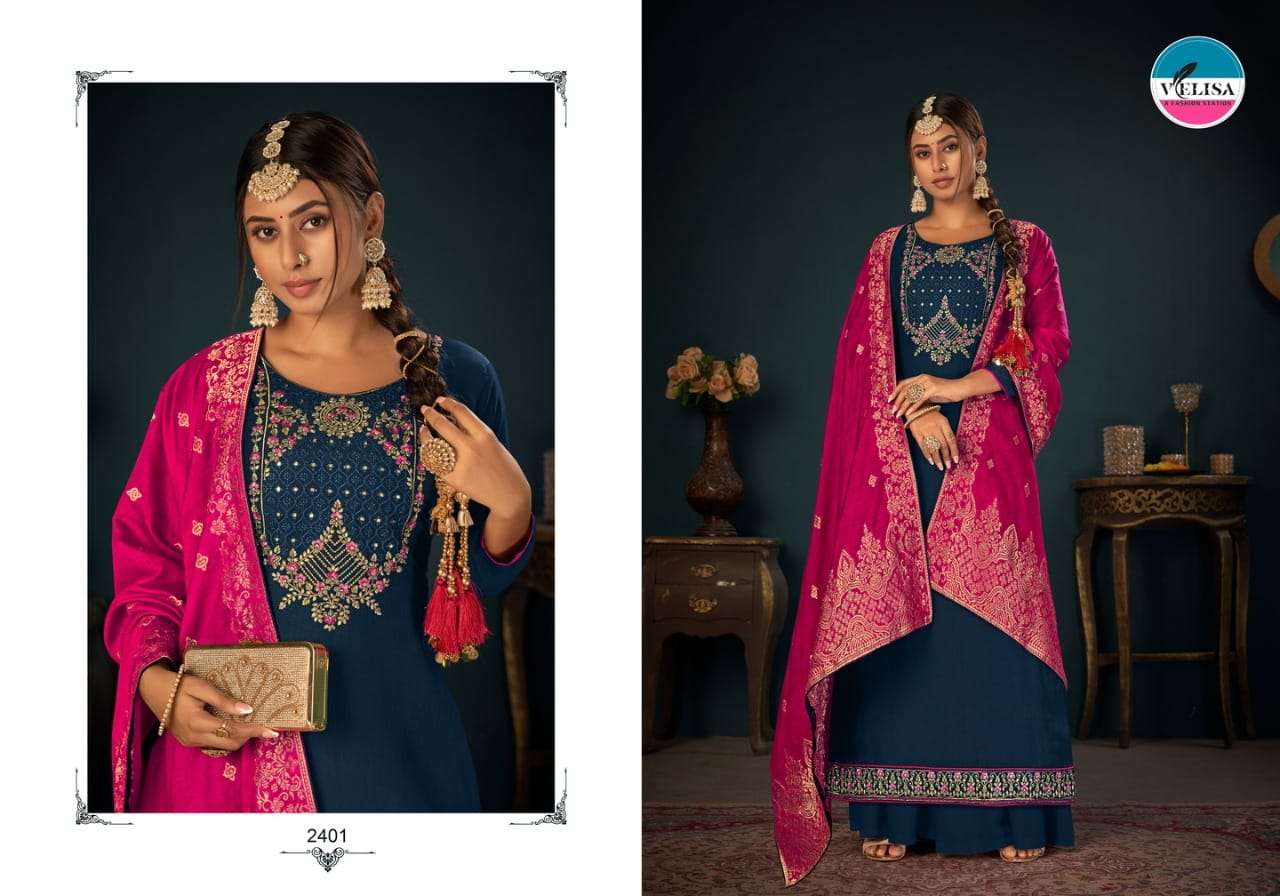 RAAG VOL-2 BY VELISA 2401 TO 2404 SERIES BEAUTIFUL SUITS COLORFUL STYLISH FANCY CASUAL WEAR & ETHNIC WEAR PARAMPARA SILK DRESSES AT WHOLESALE PRICE
