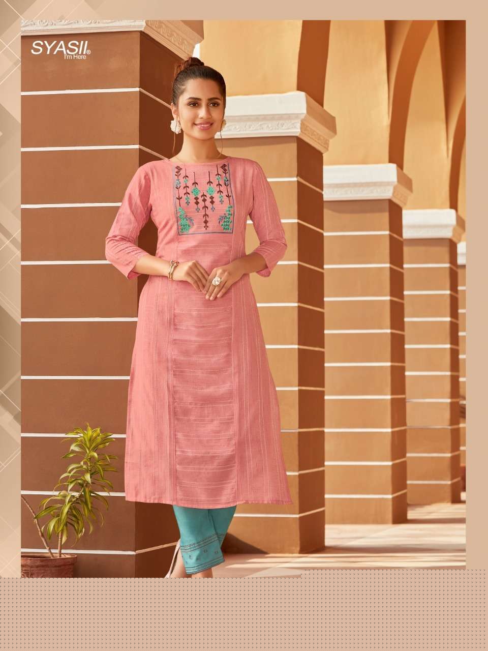 MATIC BY SYASII 1001 TO 1006 SERIES DESIGNER STYLISH FANCY COLORFUL BEAUTIFUL PARTY WEAR & ETHNIC WEAR COLLECTION PURE COTTON EMBROIDERY KURTIS AT WHOLESALE PRICE