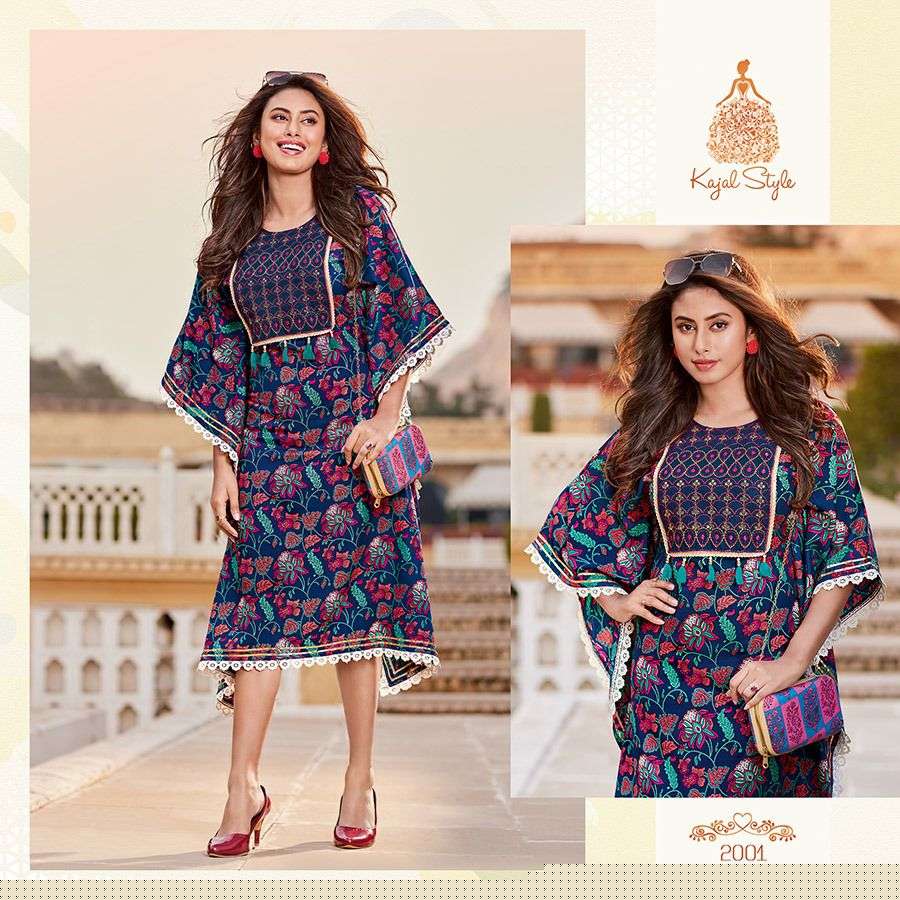 COCKTAIL VOL-2 BY KAJAL STYLE 2001 TO 2010 SERIES BEAUTIFUL STYLISH FANCY COLORFUL CASUAL WEAR & ETHNIC WEAR HEAVY COTTON EMBROIDERED TOPS AT WHOLESALE PRICE