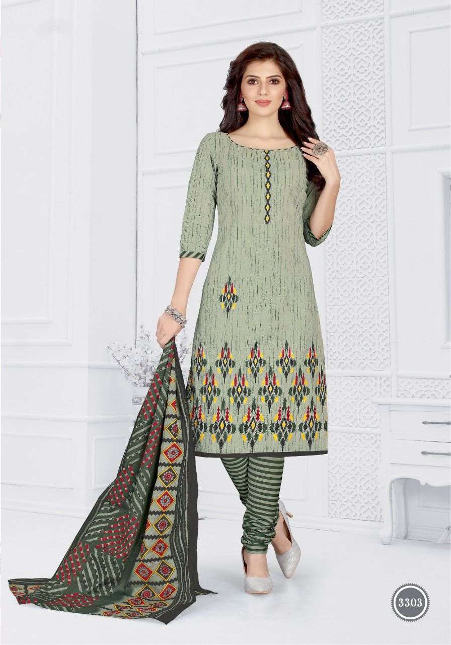 TARA VOL-33 BY COTTON PLUSE 3301 TO 3312 SERIES BEAUTIFUL STYLISH SUITS FANCY COLORFUL CASUAL WEAR & ETHNIC WEAR & READY TO WEAR HEAVY COTTON PRINTED DRESSES AT WHOLESALE PRICE