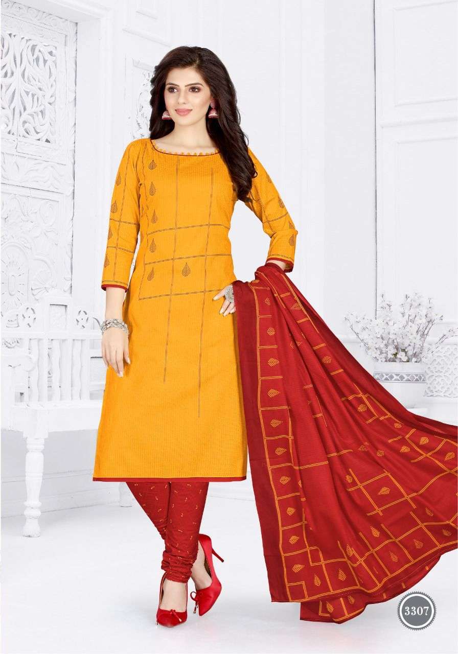 TARA VOL-33 BY COTTON PLUSE 3301 TO 3312 SERIES BEAUTIFUL STYLISH SUITS FANCY COLORFUL CASUAL WEAR & ETHNIC WEAR & READY TO WEAR HEAVY COTTON PRINTED DRESSES AT WHOLESALE PRICE