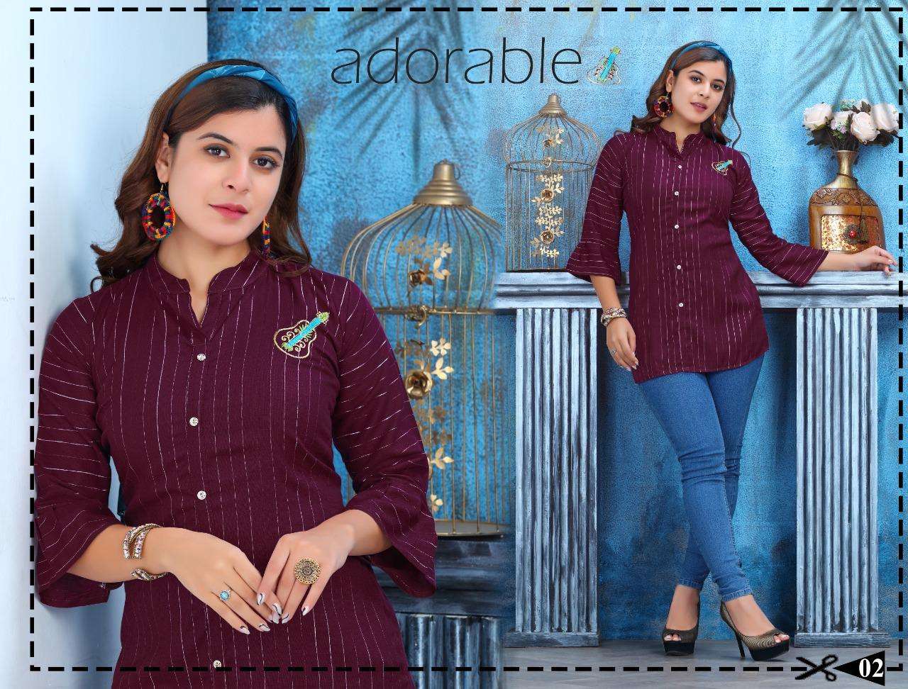 FLOWER BY BEAUTY QUEEN 01 TO 08 SERIES BEAUTIFUL STYLISH FANCY COLORFUL CASUAL WEAR & ETHNIC WEAR HEAVY RAYON EMBROIDERED TOPS AT WHOLESALE PRICE