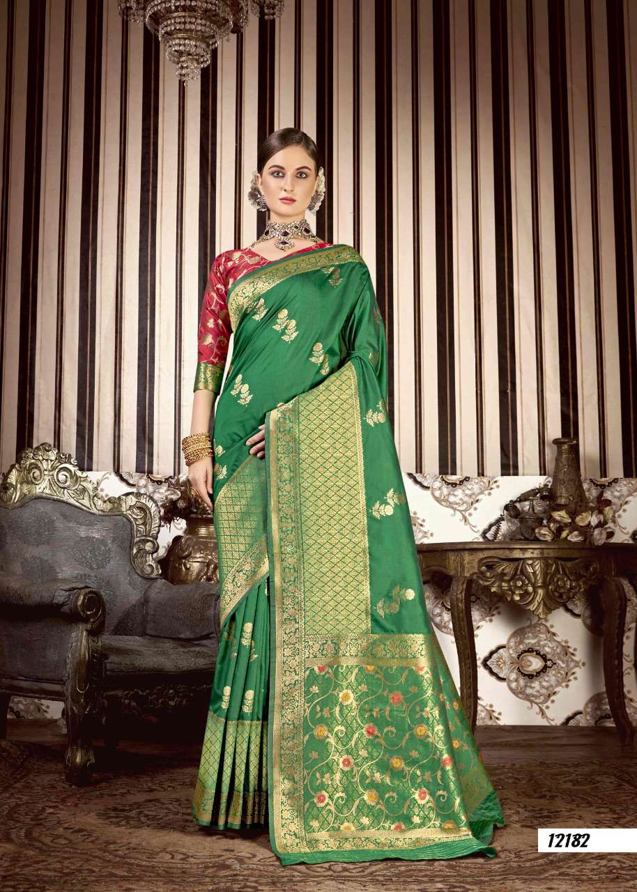 ADHYATAM BY SHAKUNT 12181 TO 12186 SERIES INDIAN TRADITIONAL WEAR COLLECTION BEAUTIFUL STYLISH FANCY COLORFUL PARTY WEAR & OCCASIONAL WEAR SOFT SILK SAREES AT WHOLESALE PRICE