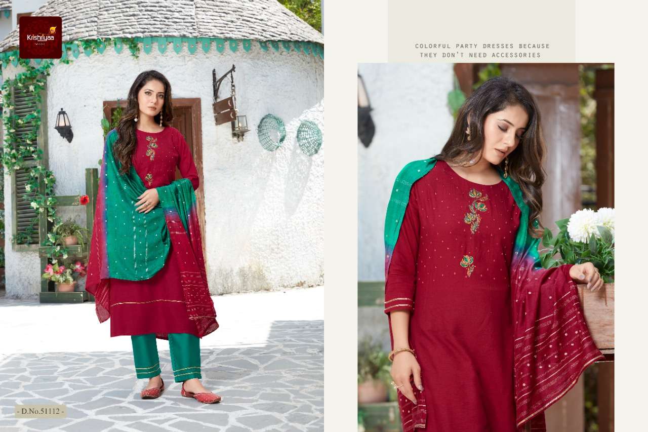 JASHN BY KRISHRIYAA BEAUTIFUL SUITS COLORFUL STYLISH FANCY CASUAL WEAR & ETHNIC WEAR VISCOSE EMBROIDERED DRESSES AT WHOLESALE PRICE