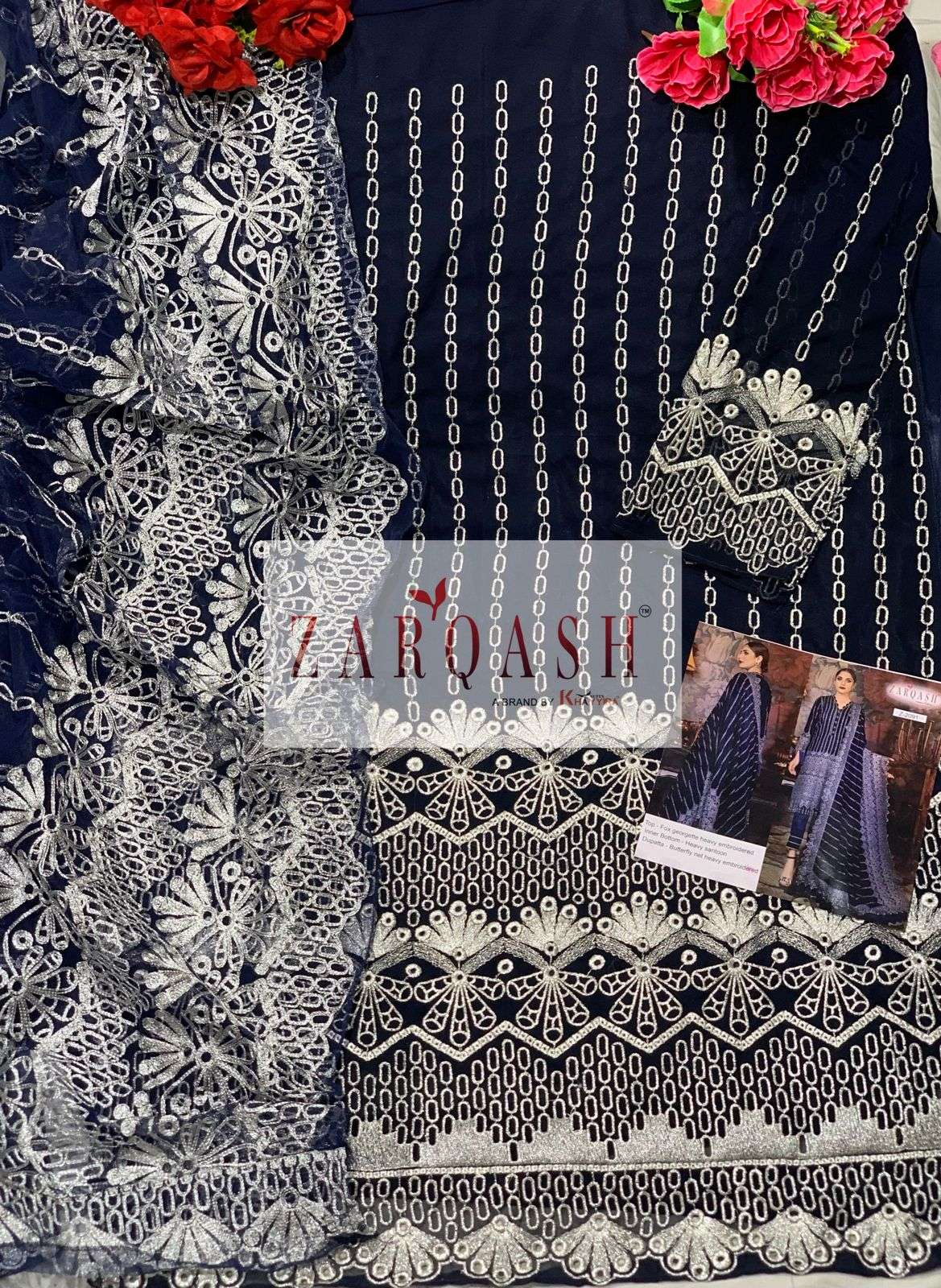 Adans Libas Vol-2 By Zarqash 2086 To 2091 Series Designer Festive Pakistani Suits Collection Beautiful Stylish Fancy Colorful Party Wear & Occasional Wear Faux Georgette Embroidered Dresses At Wholesale Price