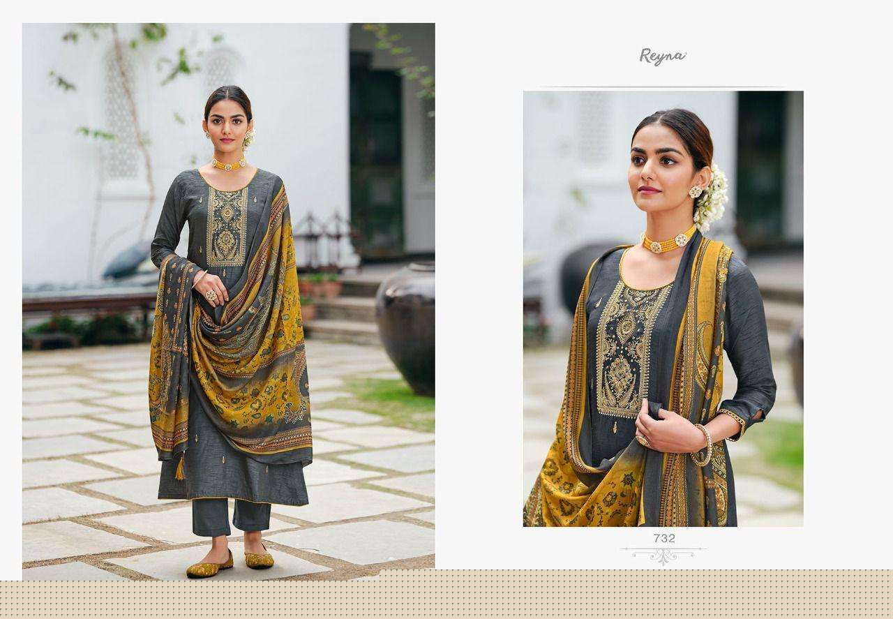 MAKTUB BY REYNA 731 TO 738 SERIES BEAUTIFUL SUITS COLORFUL STYLISH FANCY CASUAL WEAR & ETHNIC WEAR PURE BEMBERG SILK DRESSES AT WHOLESALE PRICE