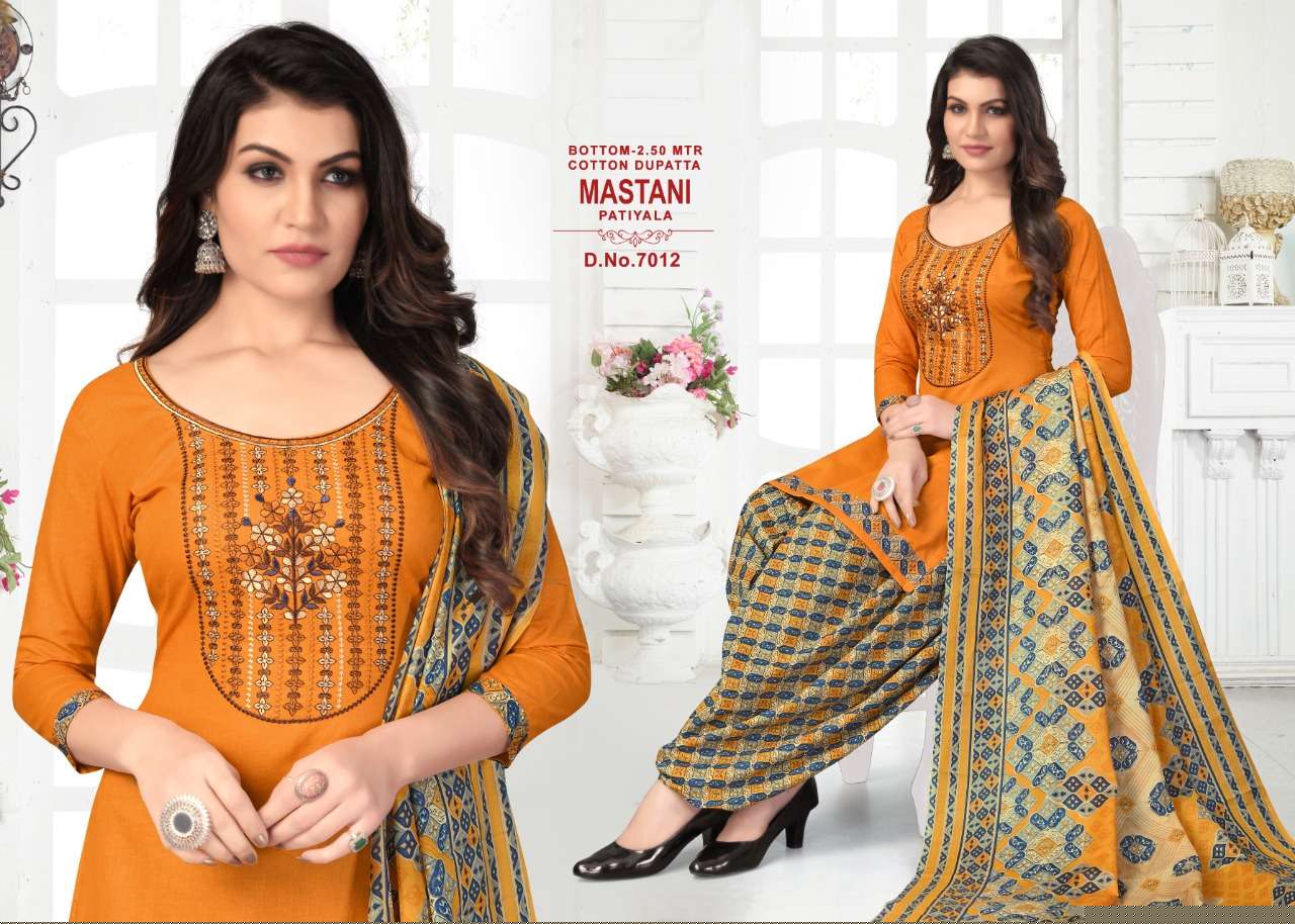 MASTANI VOL-7 BY JK COTTON CLUB 7001 TO 7012 SERIES BEAUTIFUL SUITS COLORFUL STYLISH FANCY CASUAL WEAR & ETHNIC WEAR HEAVY COTTON DRESSES AT WHOLESALE PRICE