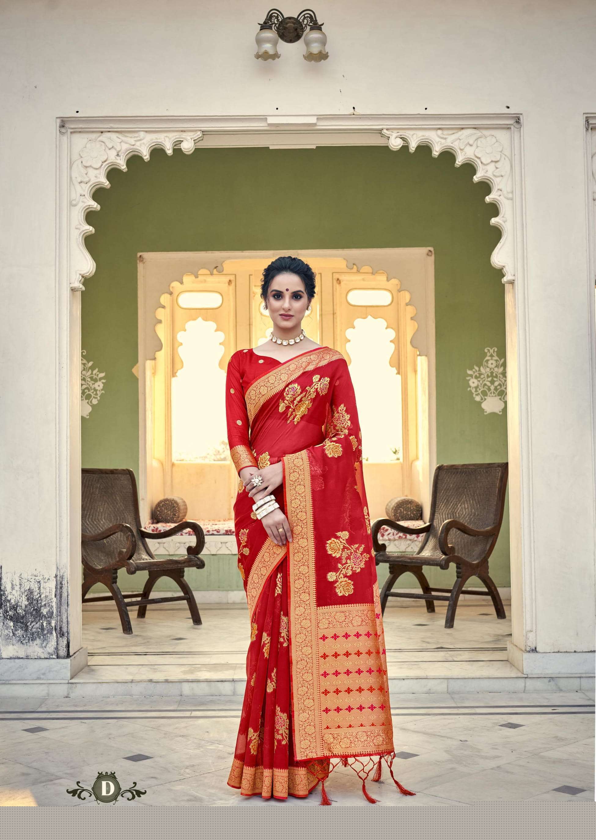 ORGENZA WEAVES BY SHANGRILA A TO F SERIES INDIAN TRADITIONAL WEAR COLLECTION BEAUTIFUL STYLISH FANCY COLORFUL PARTY WEAR & OCCASIONAL WEAR PURE GEORGETTE PRINTED SAREES AT WHOLESALE PRICE