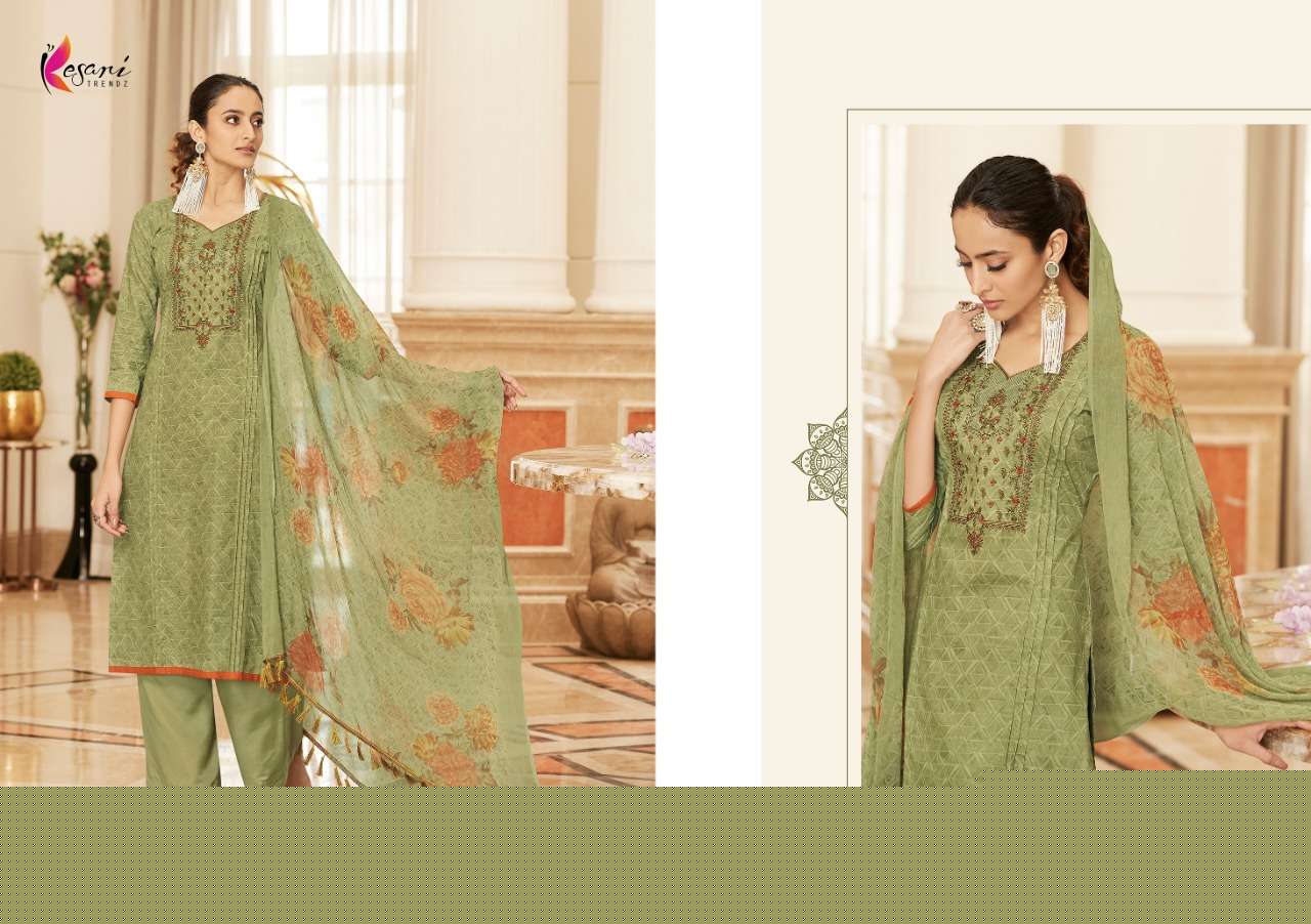 PALAK BY KESARI TRENDZ 701 TO 708 SERIES BEAUTIFUL SUITS COLORFUL STYLISH FANCY CASUAL WEAR & ETHNIC WEAR PURE CAMBRIC COTTON EMBROIDERED DRESSES AT WHOLESALE PRICE