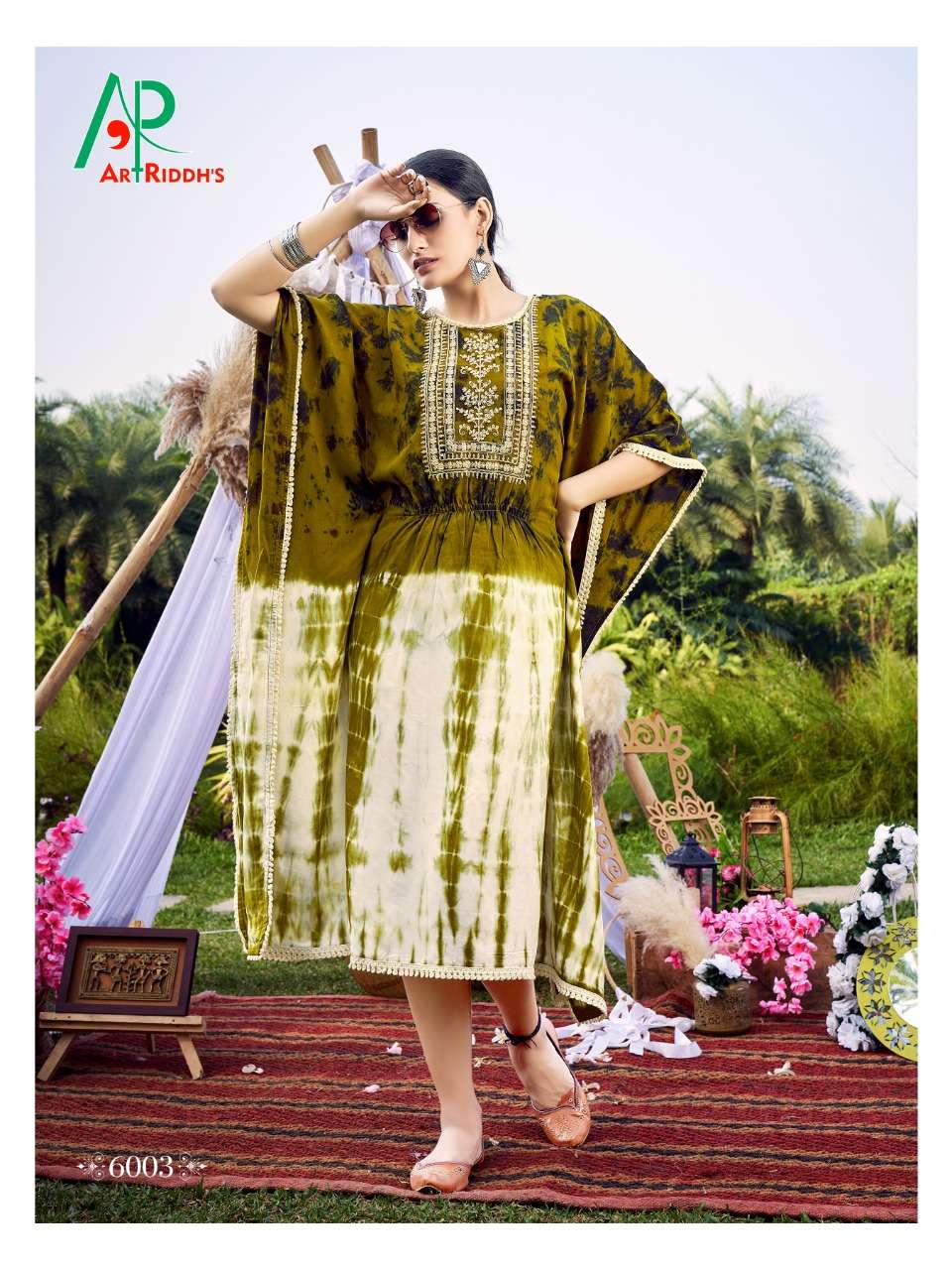 KAF TAN BY ART RIDDHS 6001 TO 6006 SERIES DESIGNER STYLISH FANCY COLORFUL BEAUTIFUL PARTY WEAR & ETHNIC WEAR COLLECTION RAYON PRINT KAFTAN AT WHOLESALE PRICE