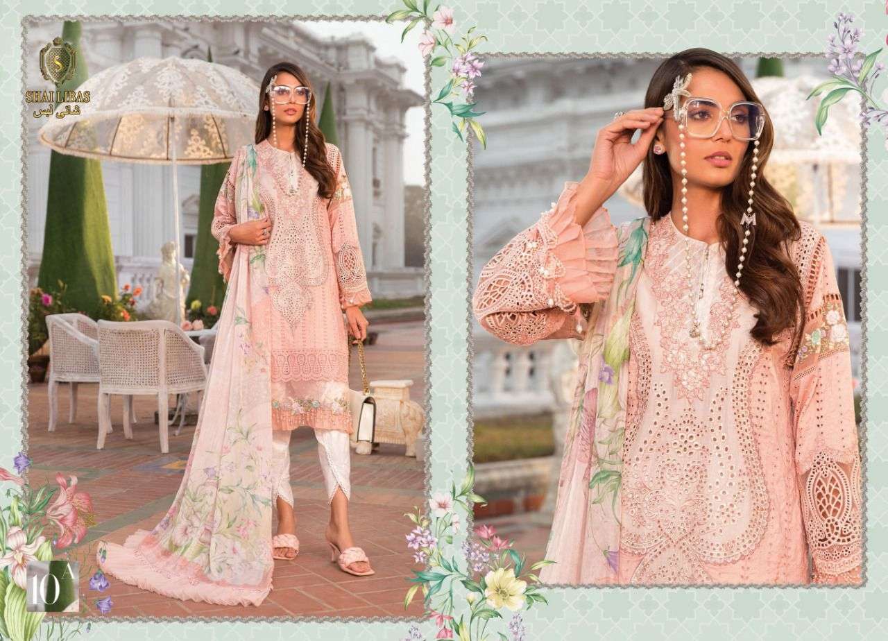 MARIA.B EXCLUSIVE BY SHAI LIBAS BEAUTIFUL STYLISH PAKISATNI SUITS FANCY COLORFUL CASUAL WEAR & ETHNIC WEAR & READY TO WEAR PURE CAMBRIC COTTON WITH EMBROIDERY DRESSES AT WHOLESALE PRICE