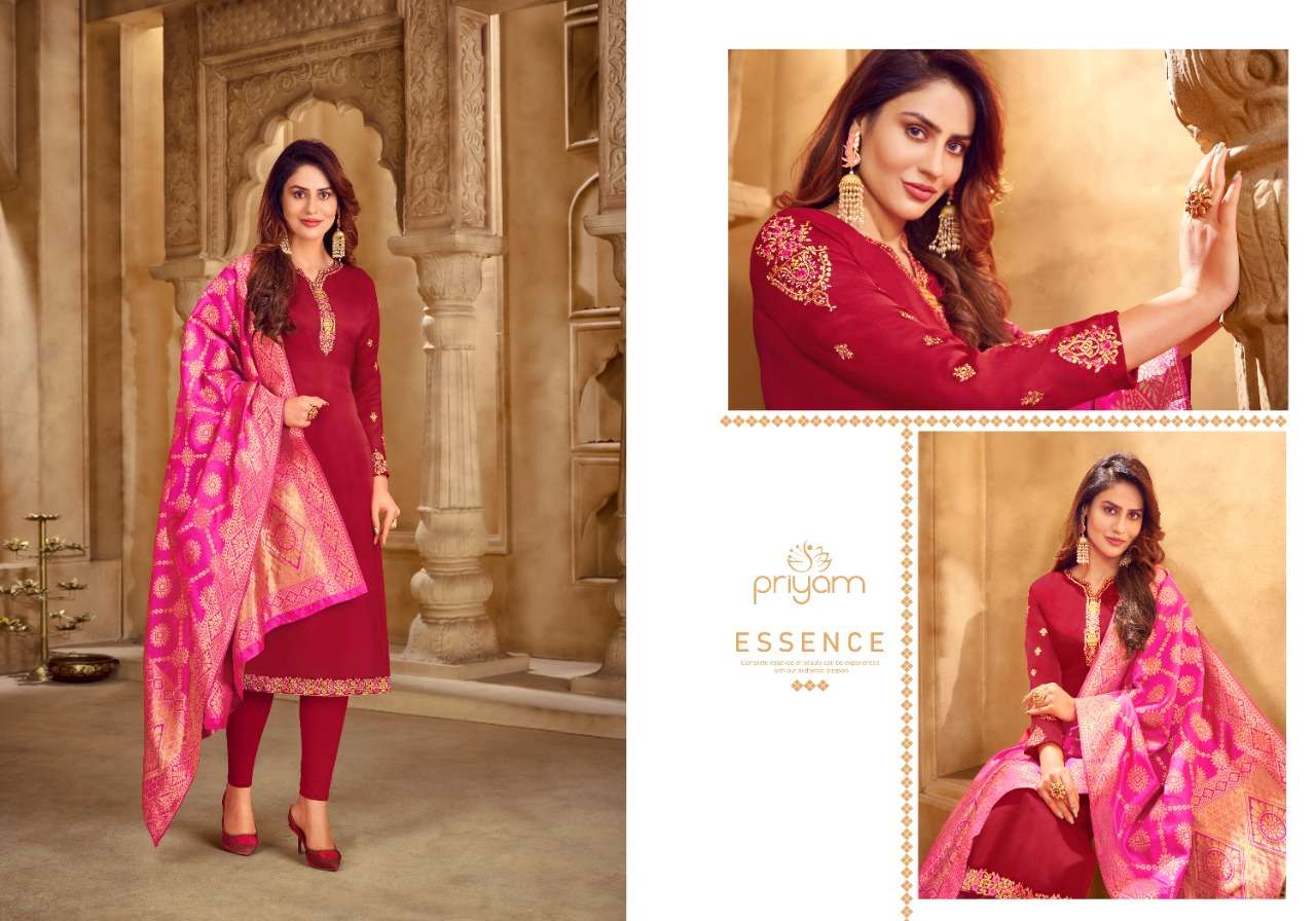 PREMIUM COLLECTION BY PRIYAM 1101 TO 1108 SERIES BEAUTIFUL SUITS COLORFUL STYLISH FANCY CASUAL WEAR & ETHNIC WEAR SATIN GEORGETTE DRESSES AT WHOLESALE PRICE