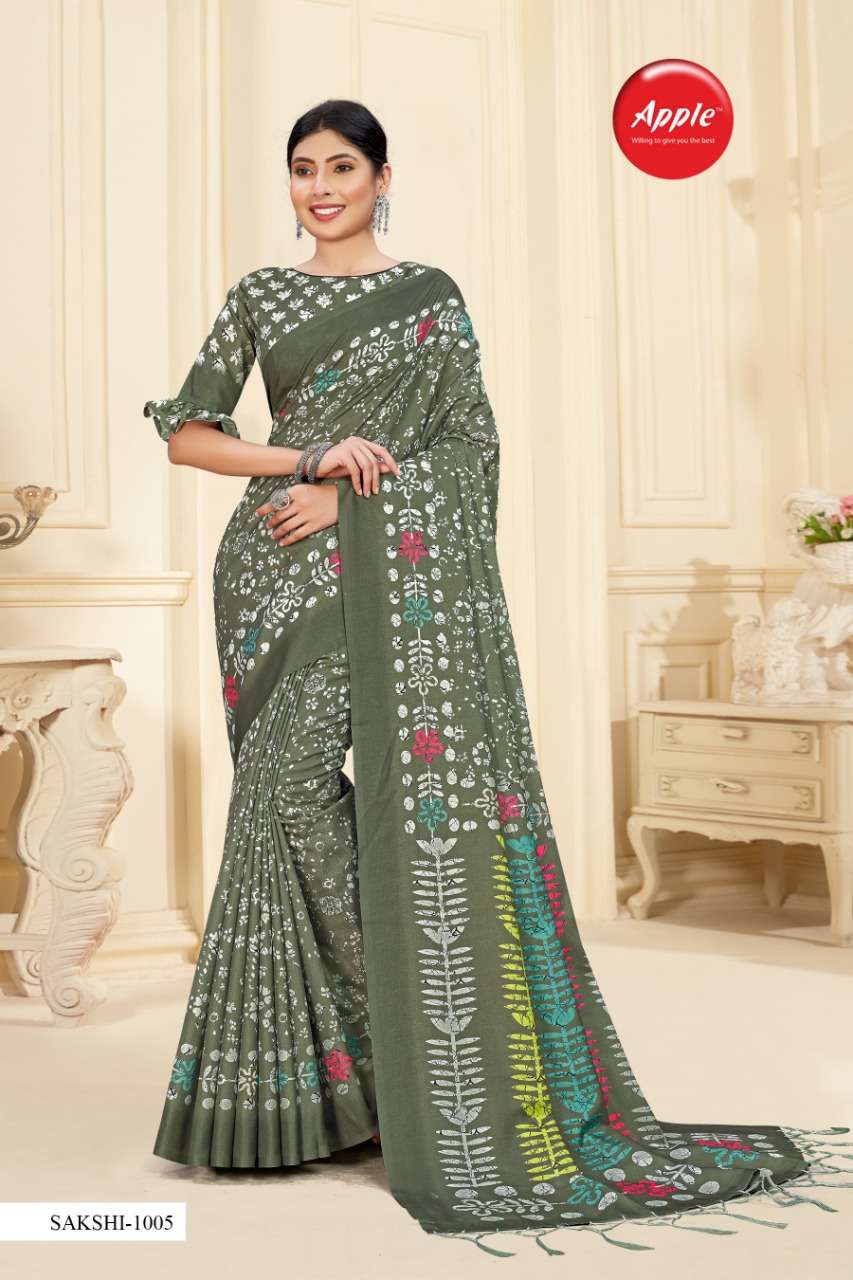 SAKSHI VOL-10 BY APPLE 1001 TO 1008 SERIES INDIAN TRADITIONAL WEAR COLLECTION BEAUTIFUL STYLISH FANCY COLORFUL PARTY WEAR & OCCASIONAL WEAR MANIPURI SAREES AT WHOLESALE PRICE
