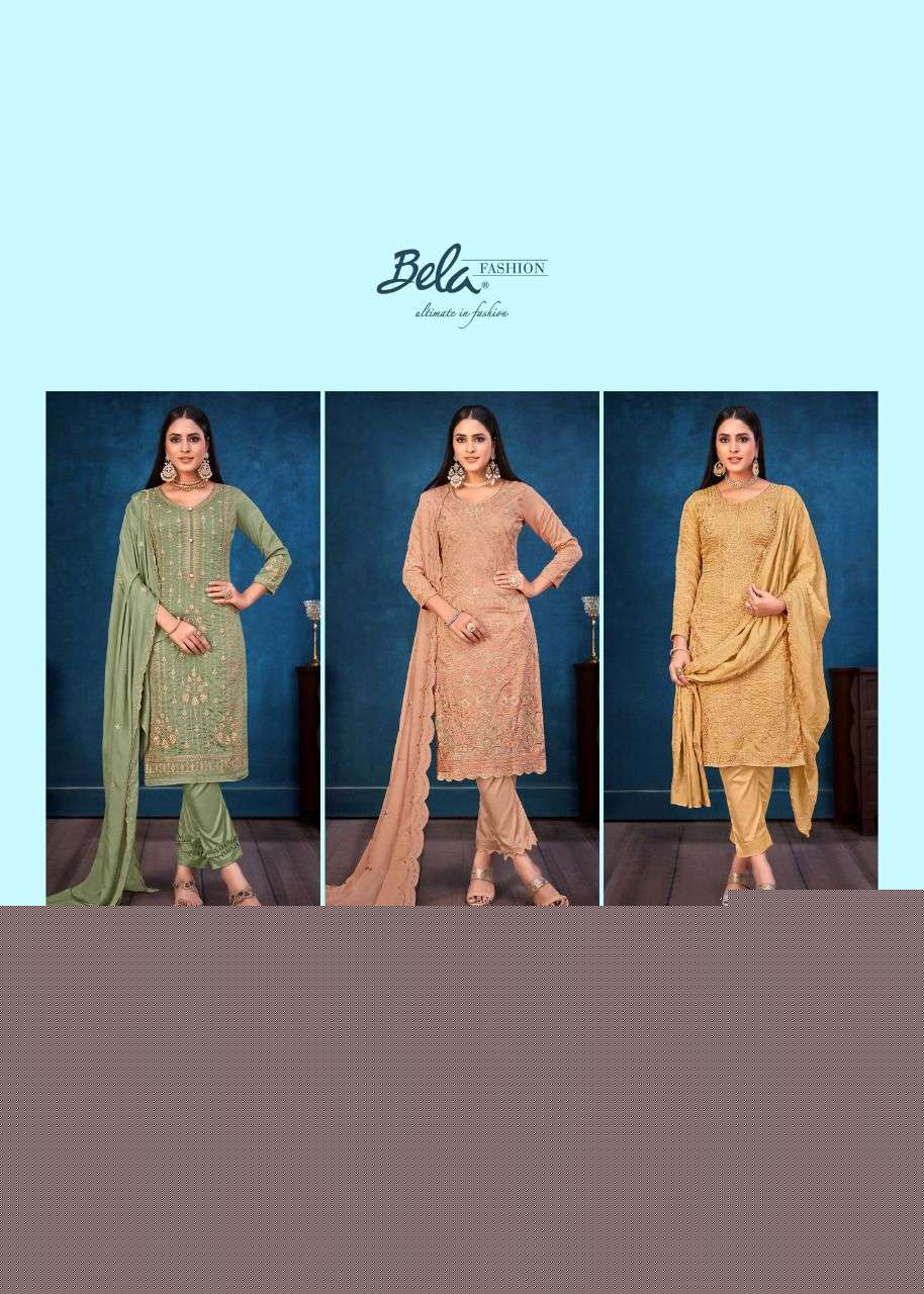 TAWAKKAL BY BELA FASHION 3150 TO 3156 SERIES BEAUTIFUL SUITS COLORFUL STYLISH FANCY CASUAL WEAR & ETHNIC WEAR CHINNON CHIFFON DRESSES AT WHOLESALE PRICE