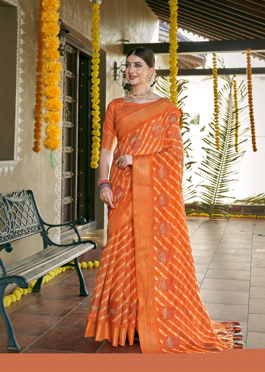 AADARSHINI BY TRIVENI 15291 TO 15298 SERIES INDIAN TRADITIONAL WEAR COLLECTION BEAUTIFUL STYLISH FANCY COLORFUL PARTY WEAR & OCCASIONAL WEAR COTTON SAREES AT WHOLESALE PRICE
