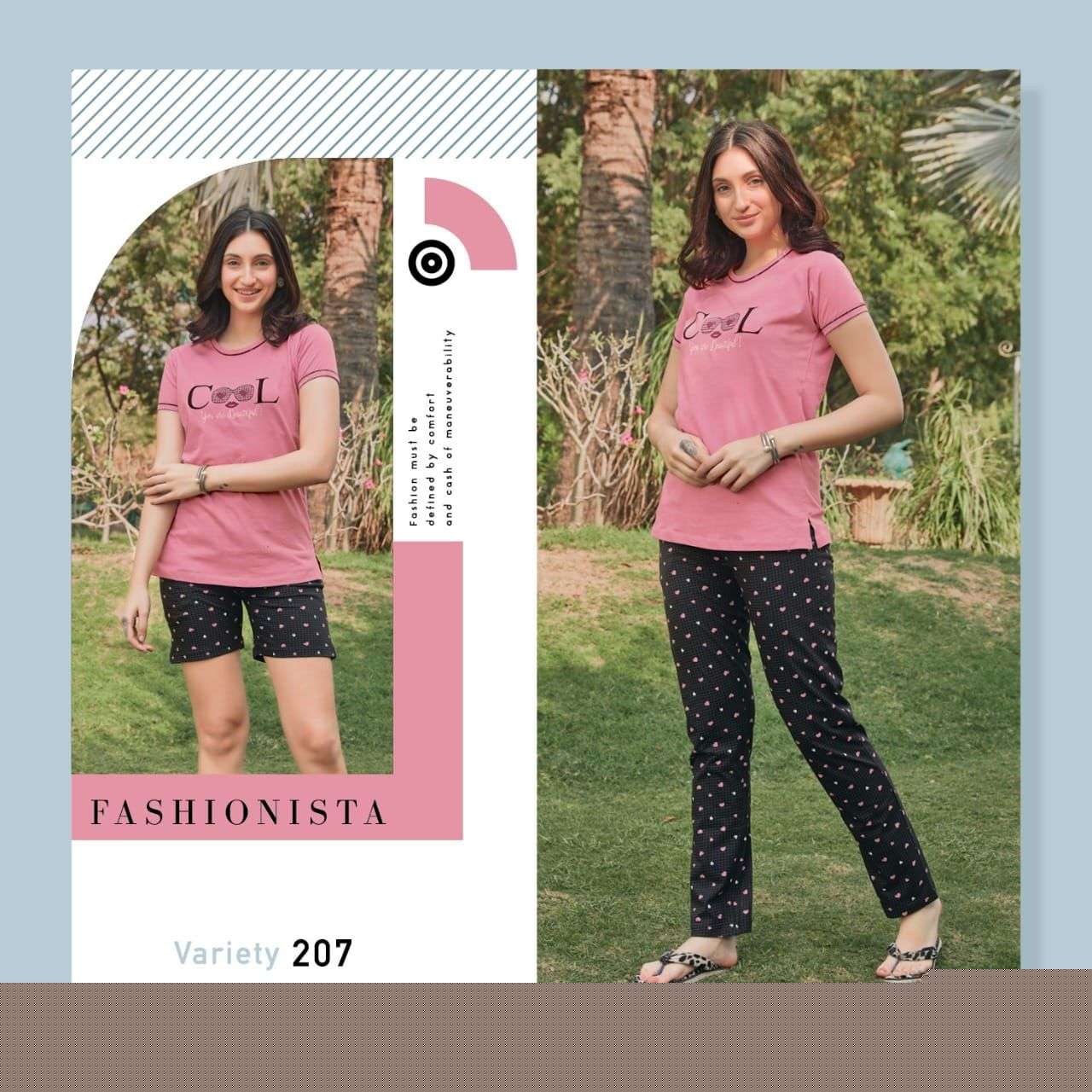 VARIETY VOL-2 BY LUVIT 201 TO 208 SERIES BEAUTIFUL STYLISH FANCY COLORFUL CASUAL WEAR & ETHNIC WEAR PURE SINKER PRINTED NIGHT SUITS AT WHOLESALE PRICE