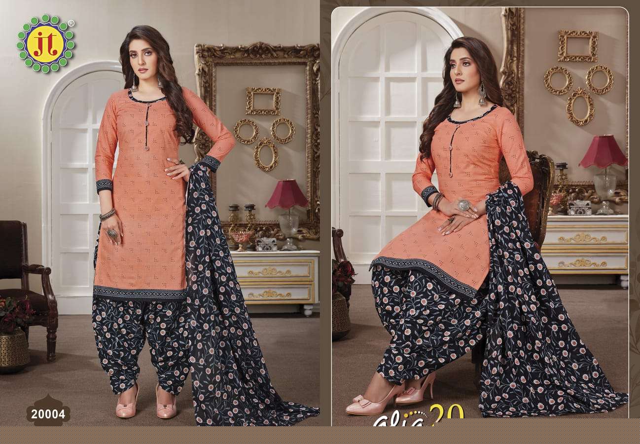 ALIA VOL-20 BY JT 20001 TO 20015 SERIES BEAUTIFUL STYLISH SUITS FANCY COLORFUL CASUAL WEAR & ETHNIC WEAR & READY TO WEAR COTTON PRINTED DRESSES AT WHOLESALE PRICE