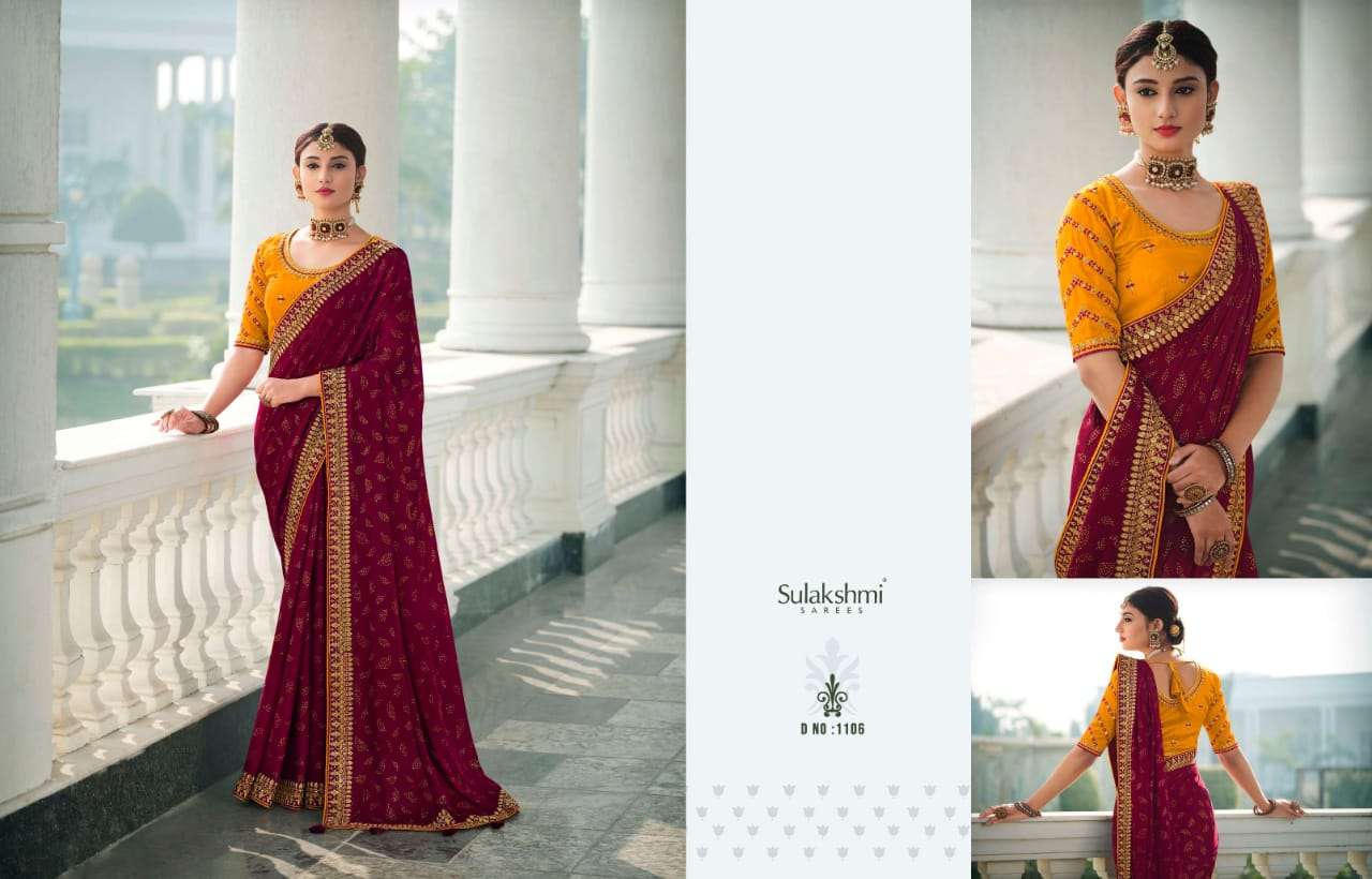 DEVIKA VOL-2 BY SULAKSHMI 1101 TO 1111 SERIES INDIAN TRADITIONAL WEAR COLLECTION BEAUTIFUL STYLISH FANCY COLORFUL PARTY WEAR & OCCASIONAL WEAR FANCY SAREES AT WHOLESALE PRICE