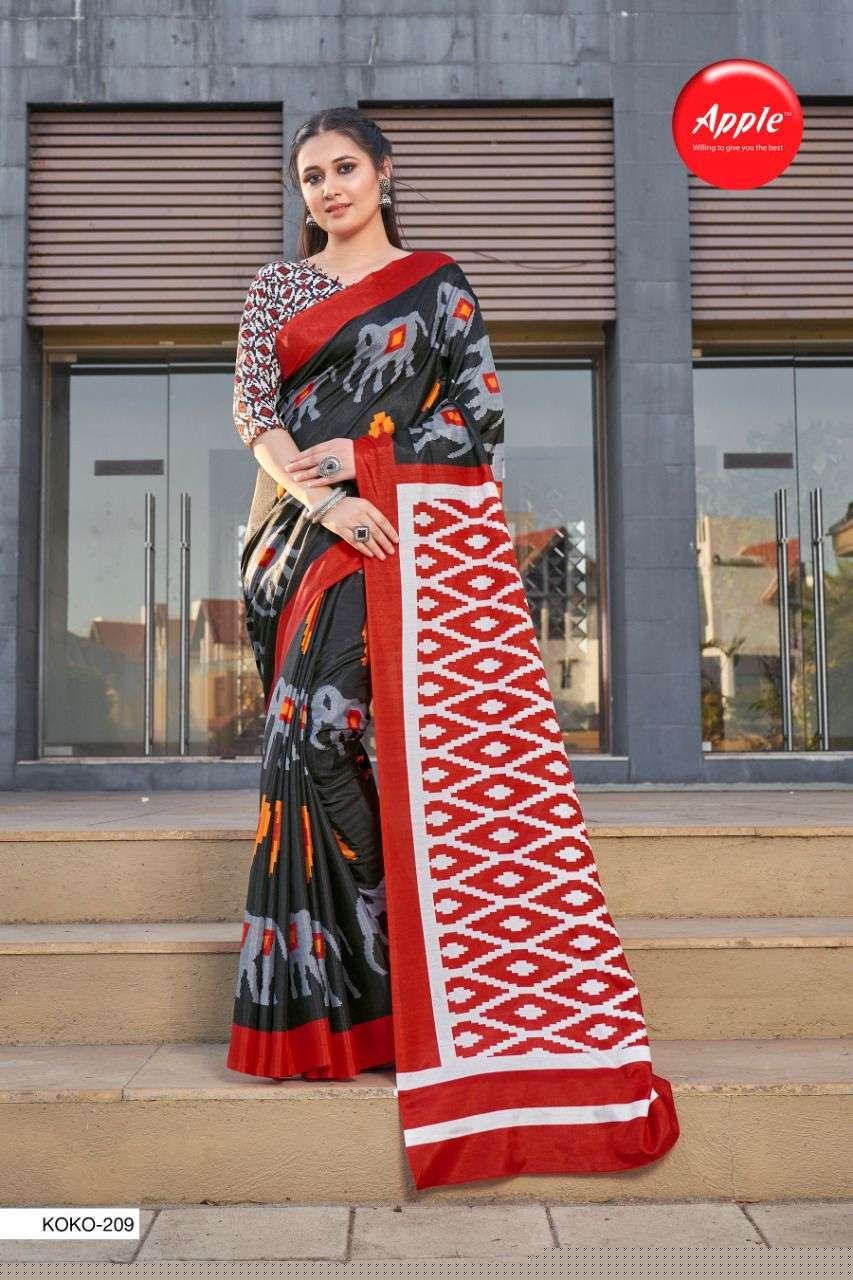 KOKO VOL-2 BY APPLE 201 TO 212 SERIES INDIAN TRADITIONAL WEAR COLLECTION BEAUTIFUL STYLISH FANCY COLORFUL PARTY WEAR & OCCASIONAL WEAR DOLA SILK SAREES AT WHOLESALE PRICE