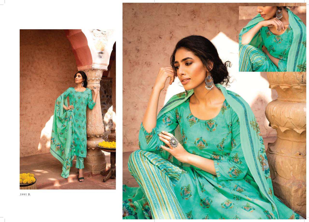 DHAARIA BY RIVAA 1990-A TO 1993-B SERIES BEAUTIFUL SUITS COLORFUL STYLISH FANCY CASUAL WEAR & ETHNIC WEAR PURE COTTON PRINT DRESSES AT WHOLESALE PRICE