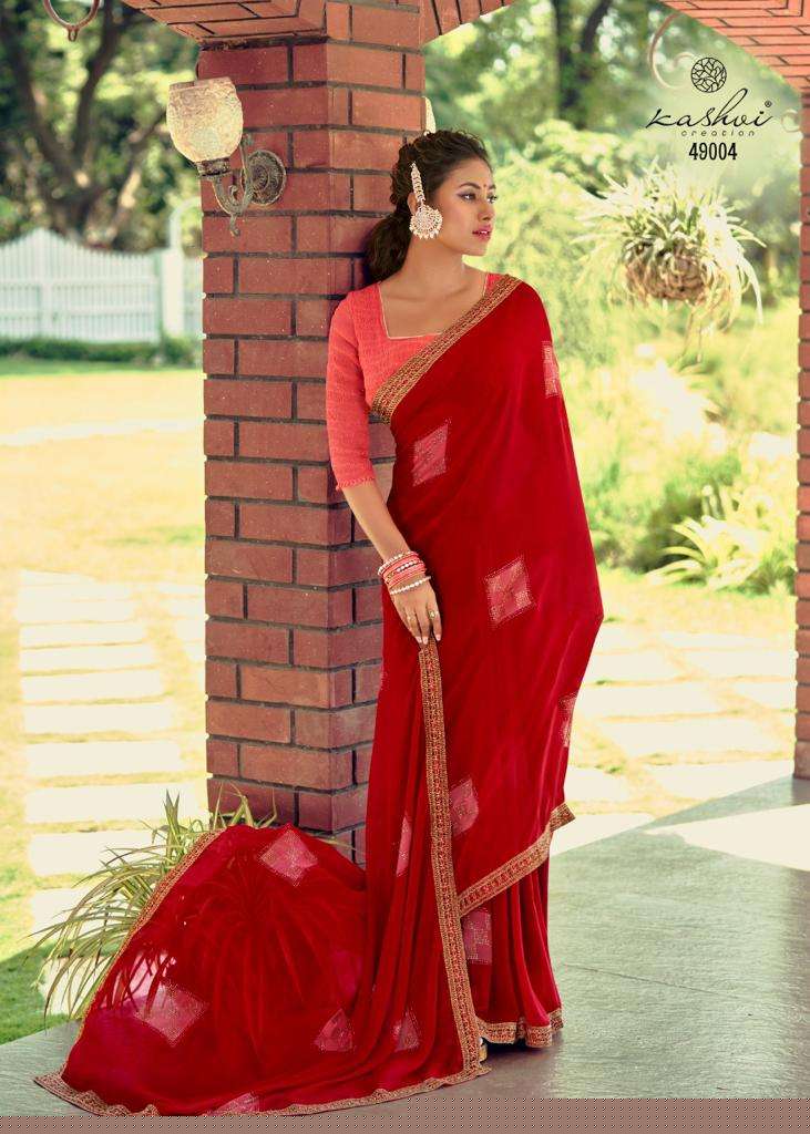 SUHANI BY KASHVI CREATION 49001 TO 49010 SERIES INDIAN TRADITIONAL WEAR COLLECTION BEAUTIFUL STYLISH FANCY COLORFUL PARTY WEAR & OCCASIONAL WEAR GEORGETTE SAREES AT WHOLESALE PRICE