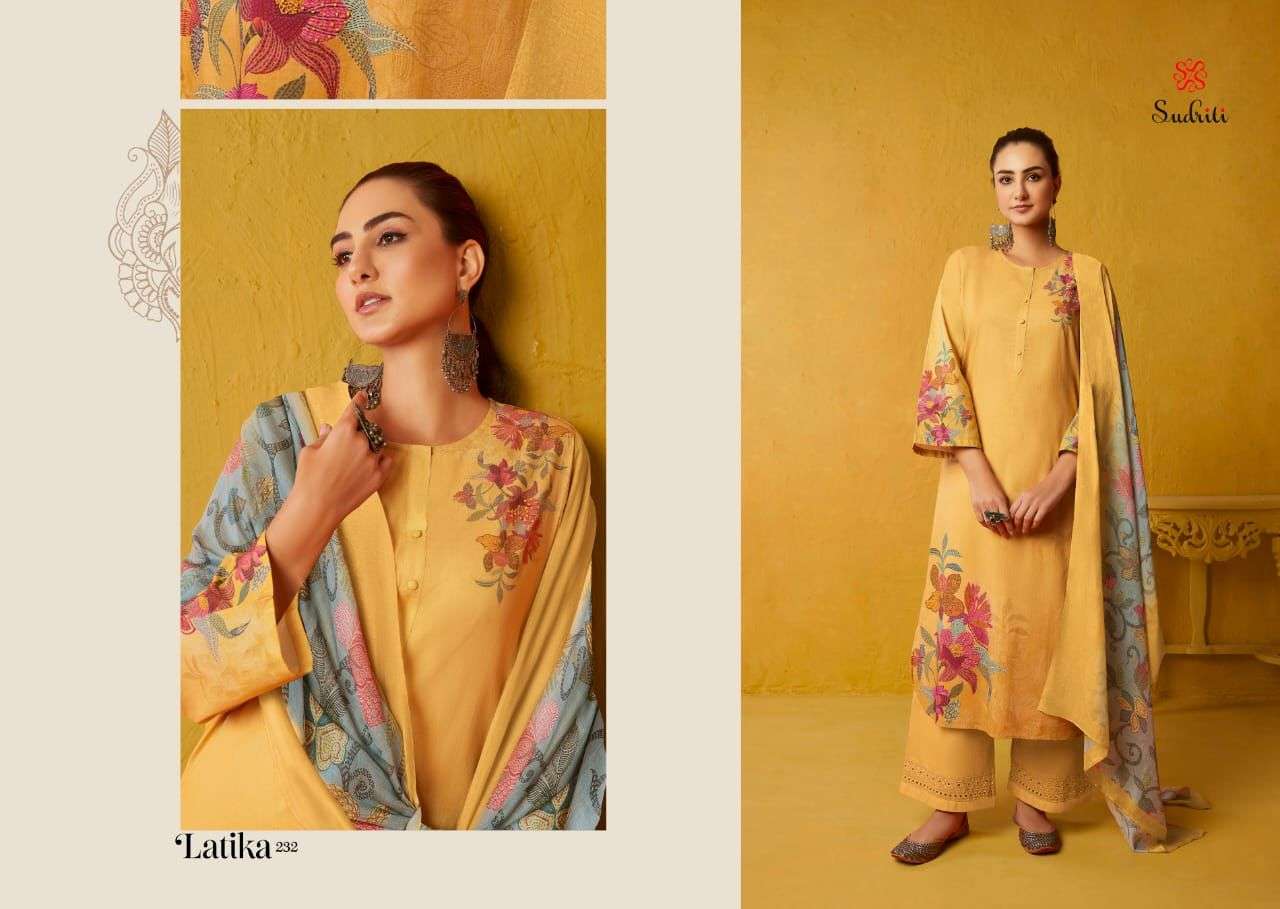 LATIKA BY SUDRITI BEAUTIFUL SUITS COLORFUL STYLISH FANCY CASUAL WEAR & ETHNIC WEAR PURE COTTON DIGITAL PRINT DRESSES AT WHOLESALE PRICE
