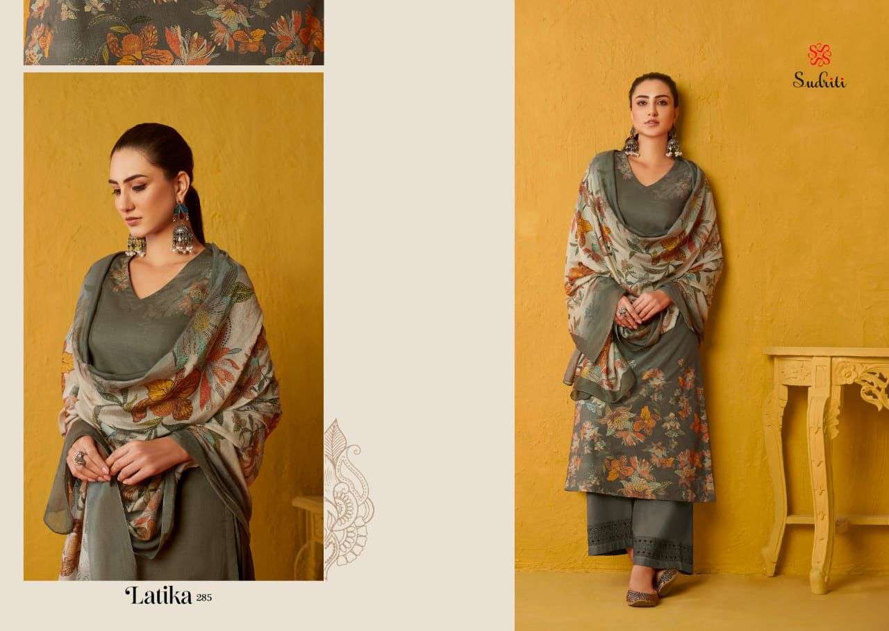 LATIKA BY SUDRITI BEAUTIFUL SUITS COLORFUL STYLISH FANCY CASUAL WEAR & ETHNIC WEAR PURE COTTON DIGITAL PRINT DRESSES AT WHOLESALE PRICE