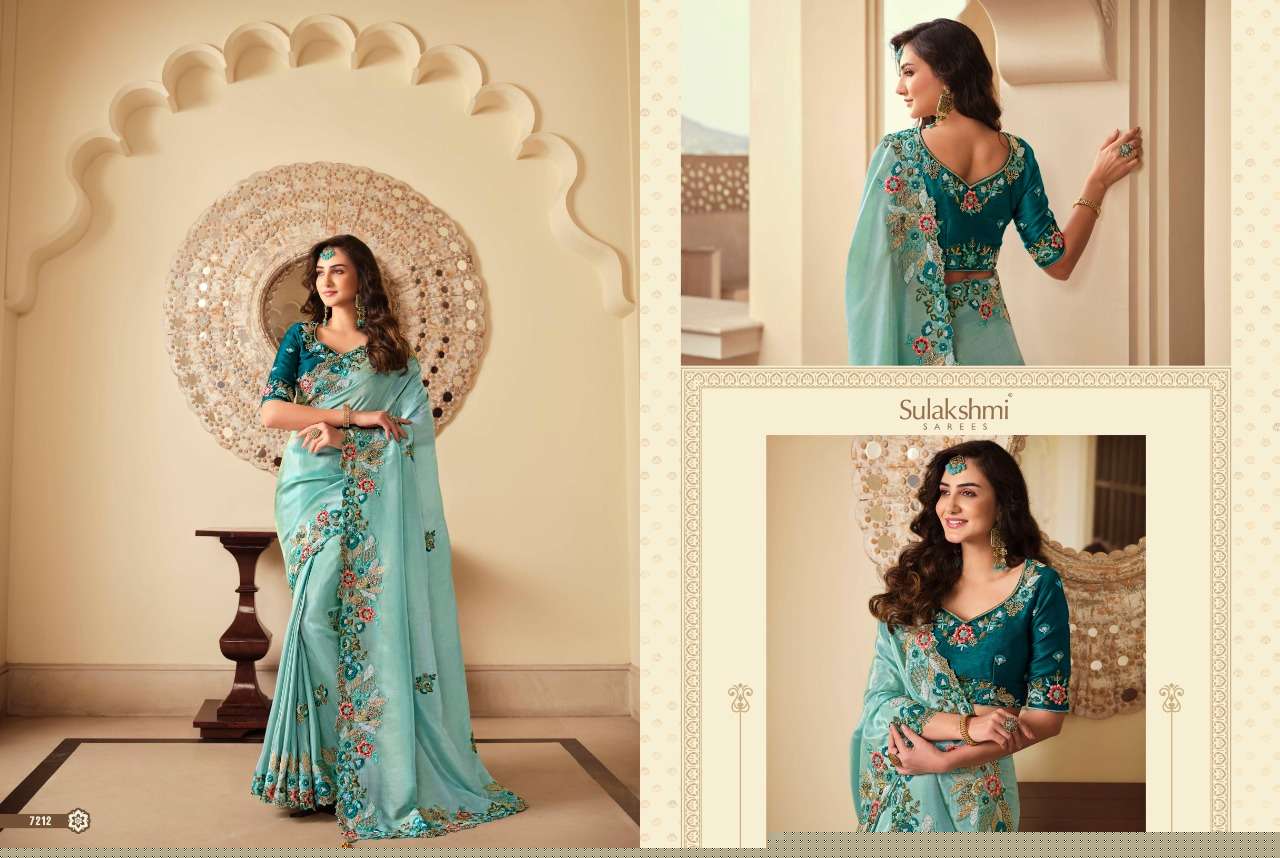 SHRIVALLI BY SULAKSHMI 7201 TO 7214 SERIES INDIAN TRADITIONAL WEAR COLLECTION BEAUTIFUL STYLISH FANCY COLORFUL PARTY WEAR & OCCASIONAL WEAR FANCY SAREES AT WHOLESALE PRICE